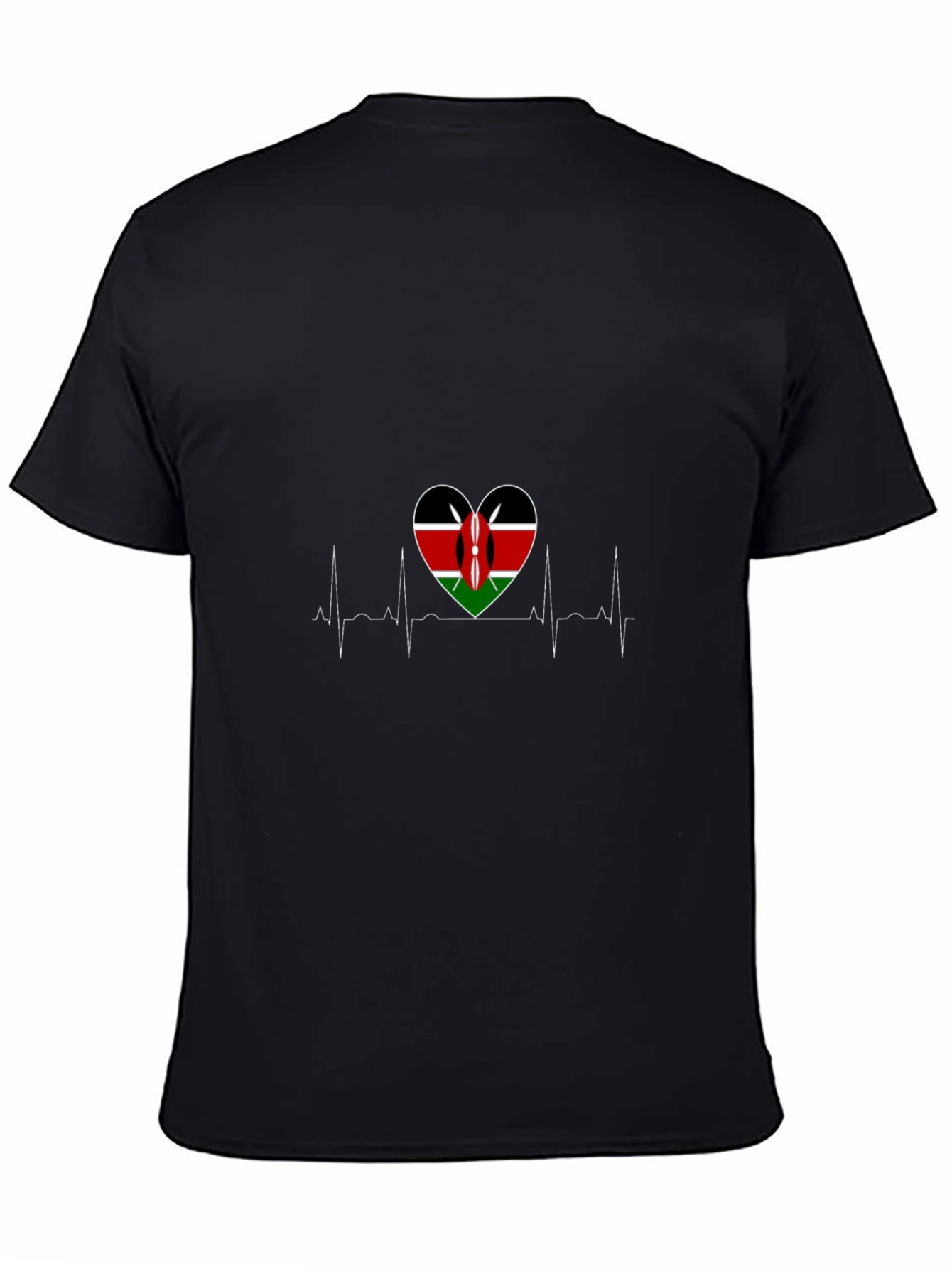 Kenya Flag Heartbeat T-Shirt