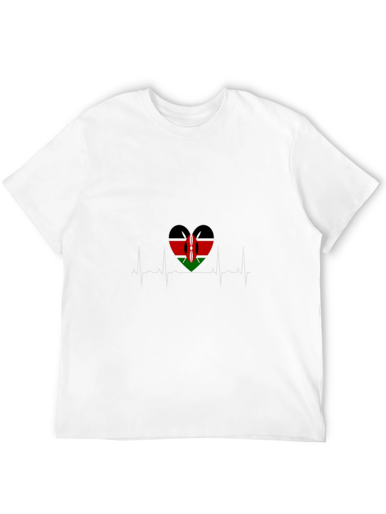 Kenya Flag Heartbeat T-Shirt
