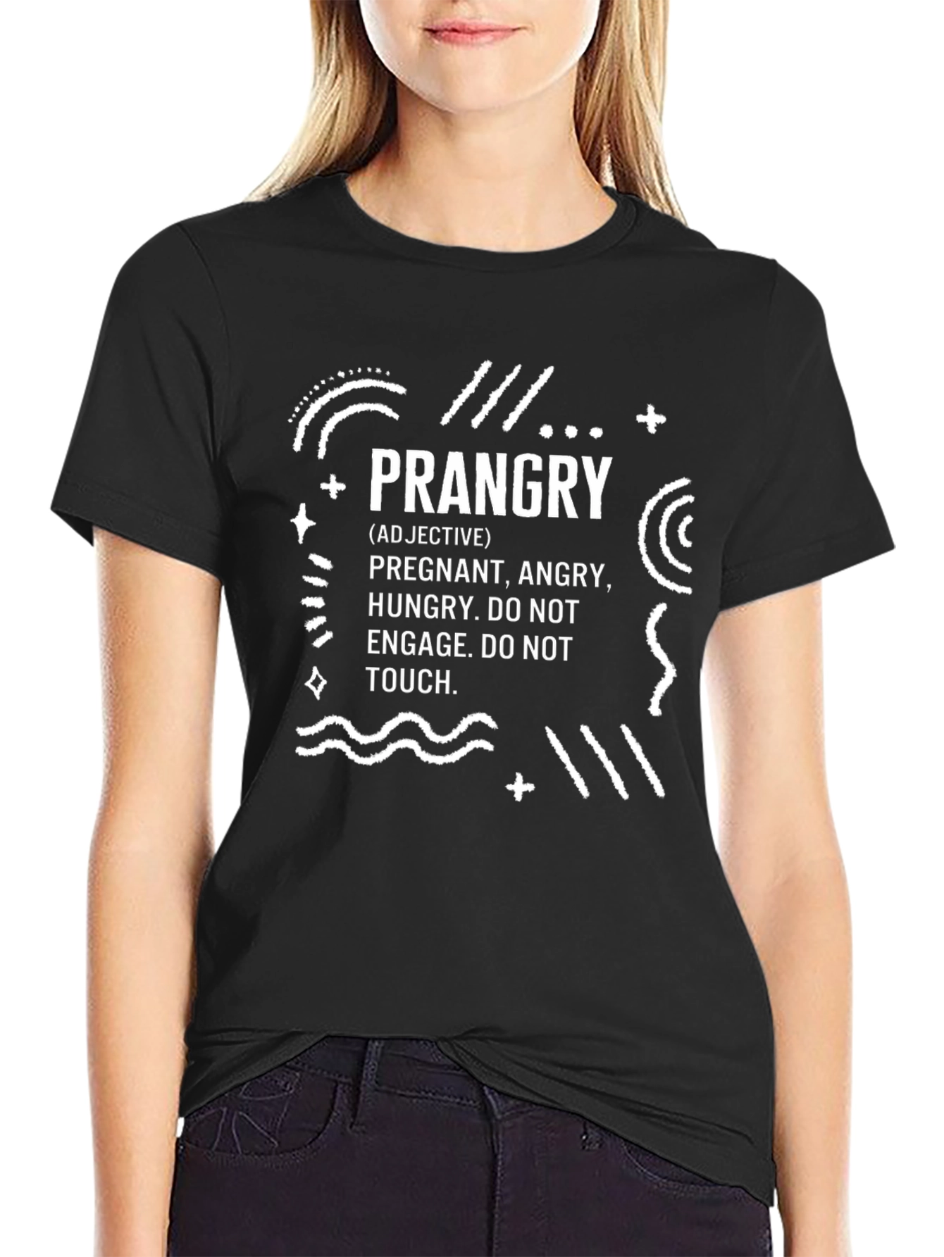 Prangry T-Shirt Funny Pregnancy Hungry Angry Tee
