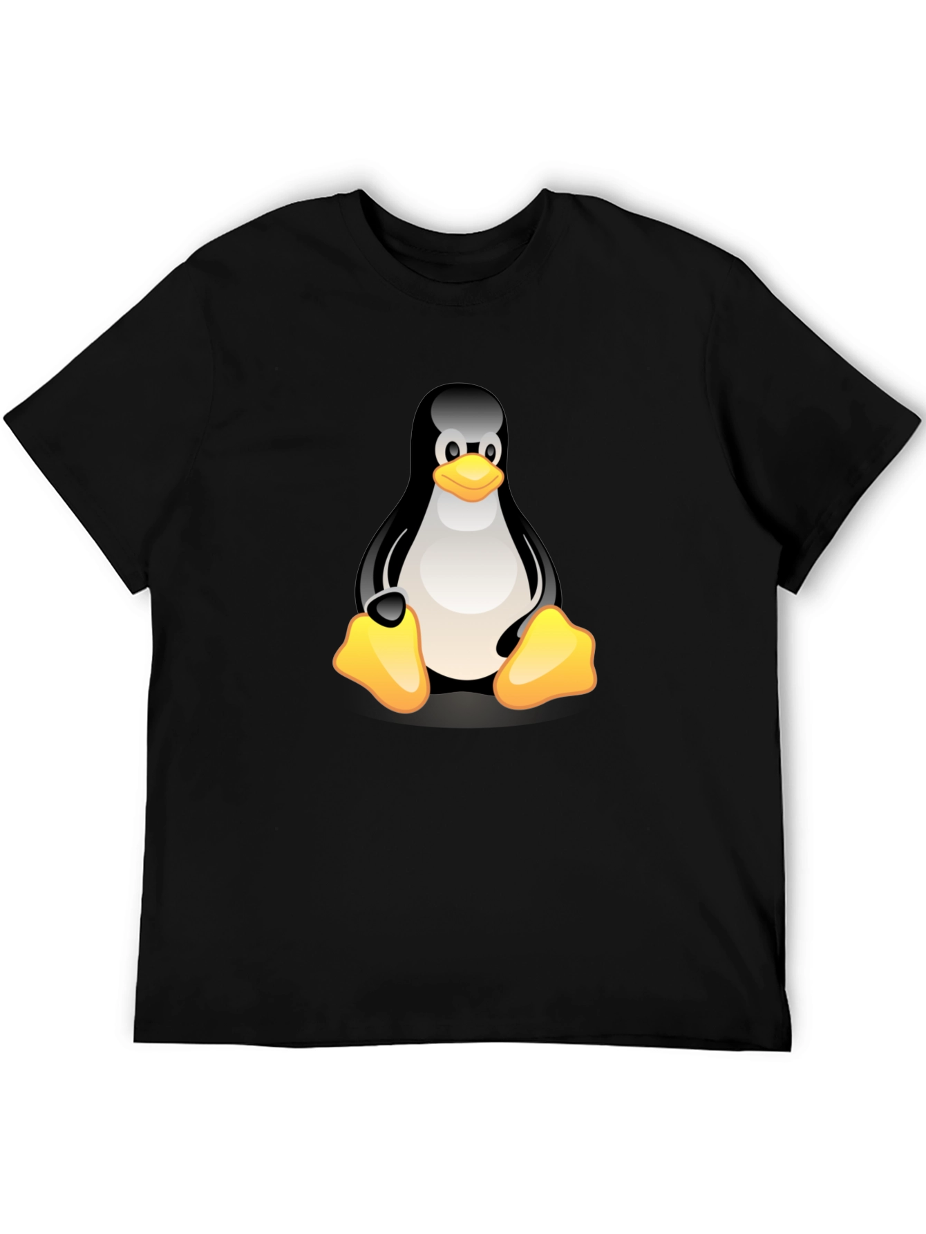 Linux Penguin Graphic Tee - Black T-Shirt