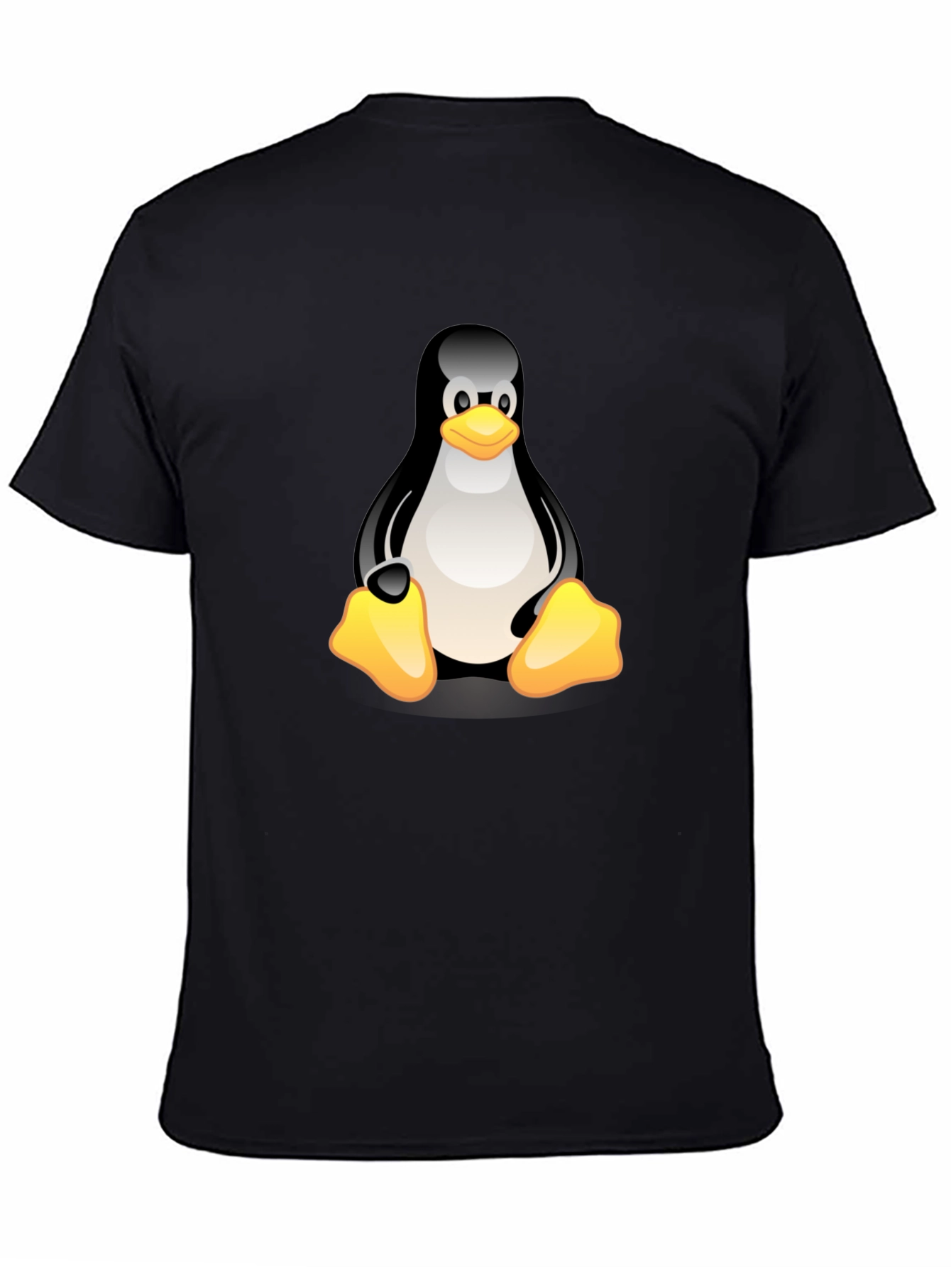 Linux Penguin Graphic Tee - Black T-Shirt