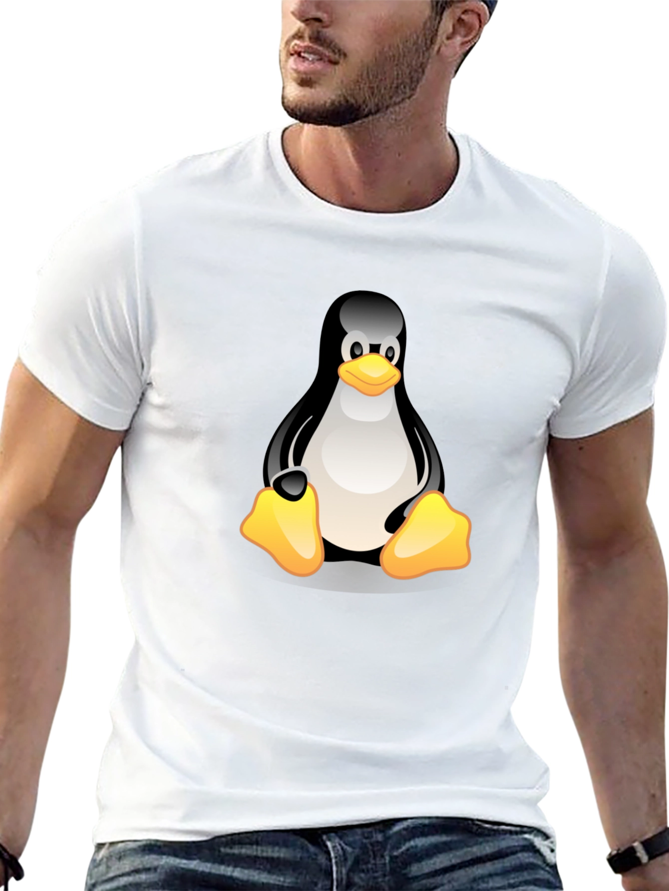 Linux Penguin Graphic Tee - Black T-Shirt