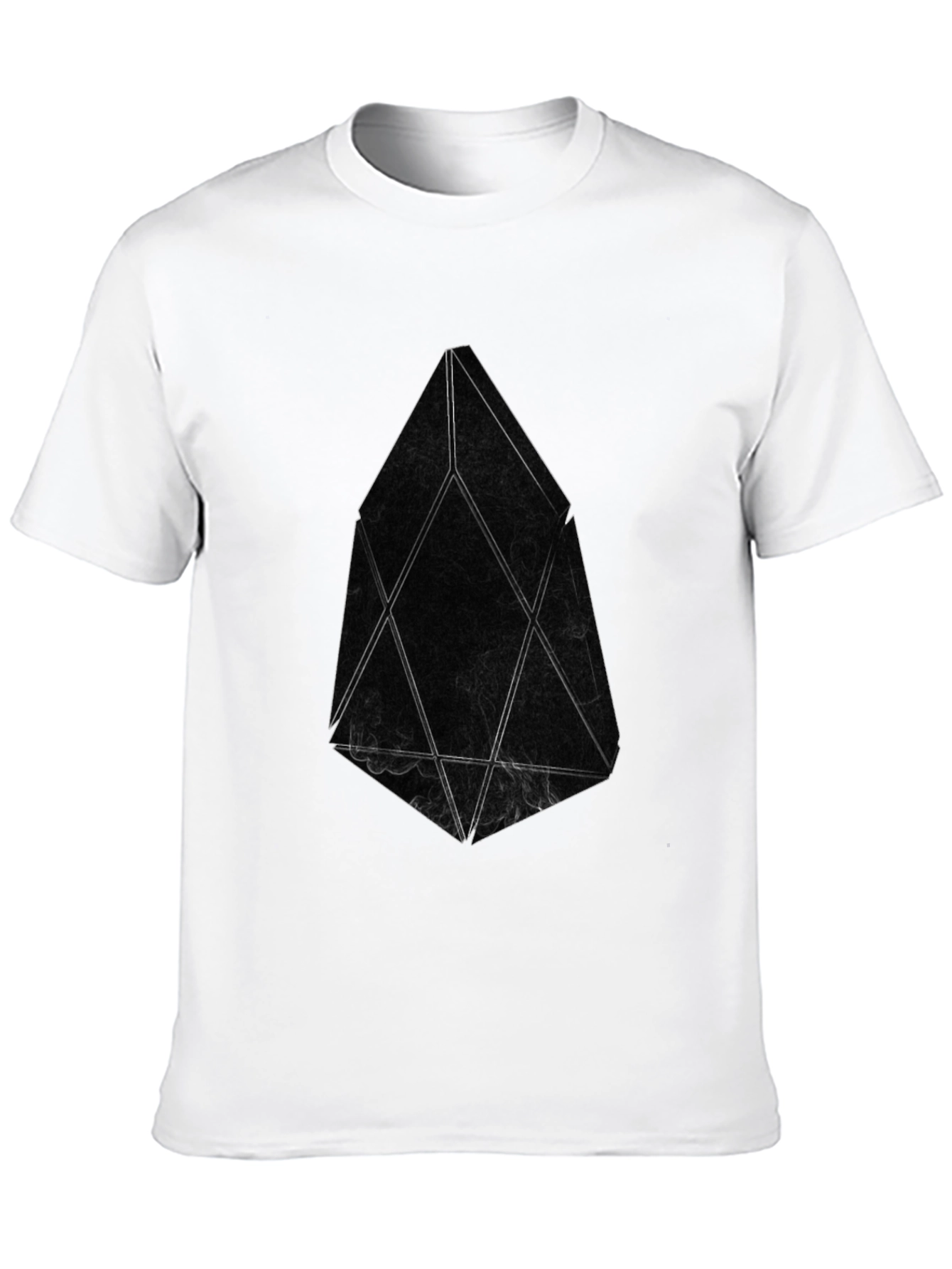 Abstract Geometric Design Black T-Shirt