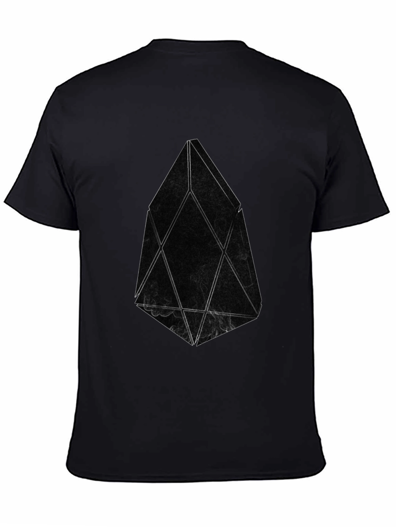 Abstract Geometric Design Black T-Shirt