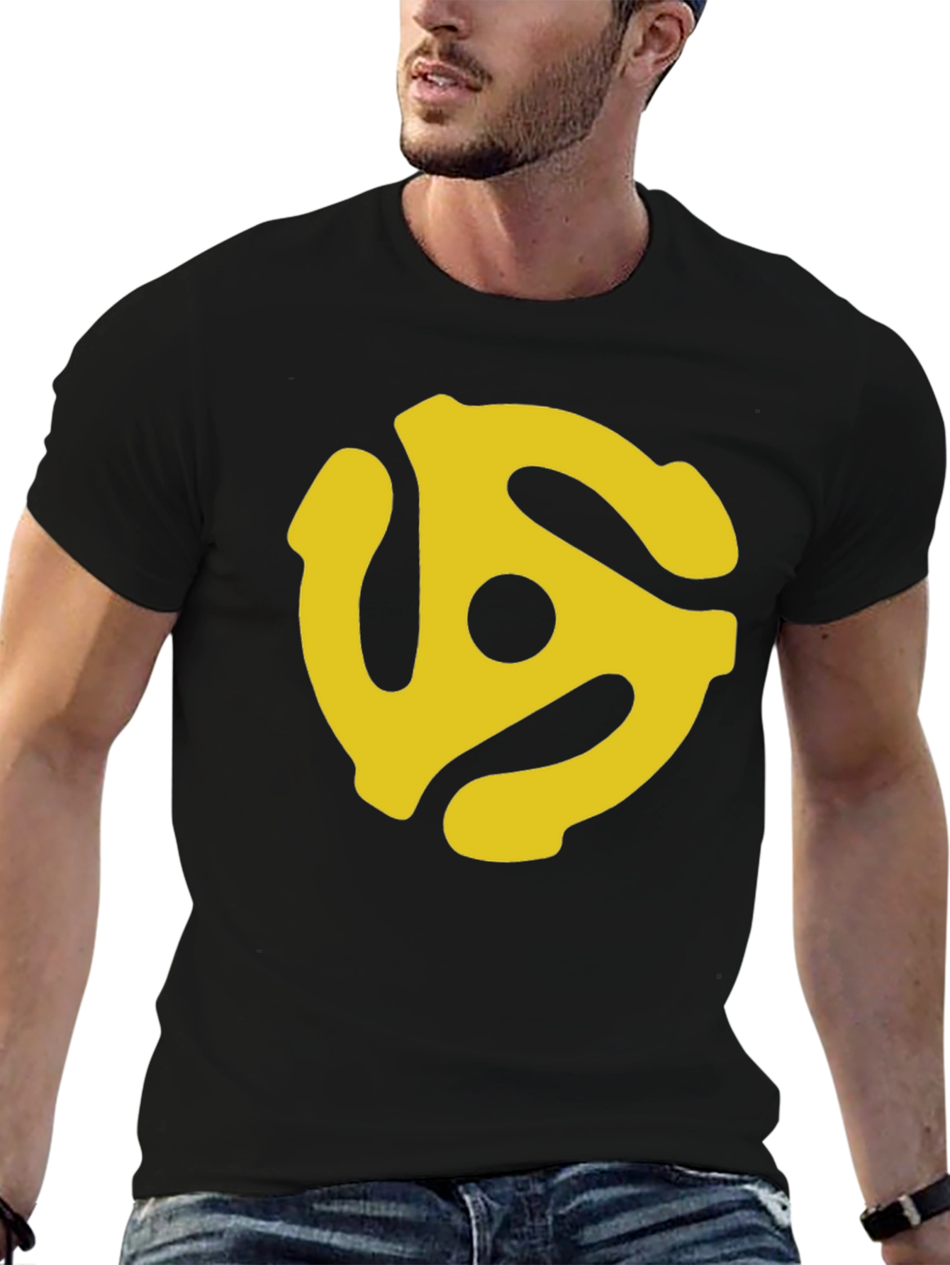 Retro 45 RPM Record Adapter T-Shirt