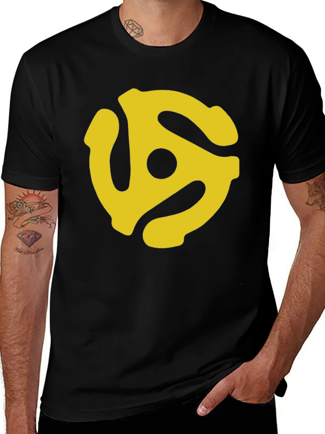 Retro 45 RPM Record Adapter T-Shirt