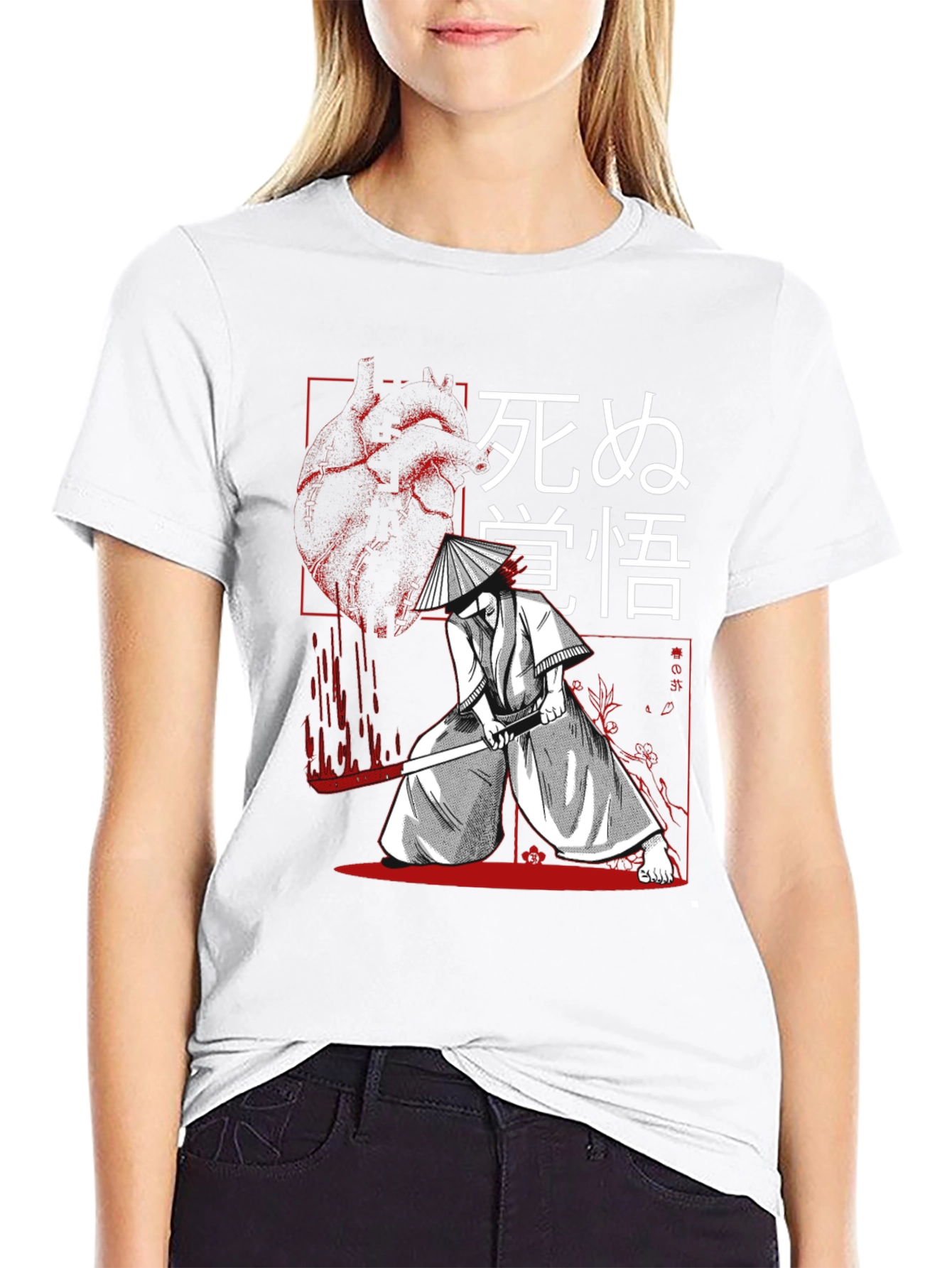 Samurai Graphic Tee - Black Cotton T-Shirt