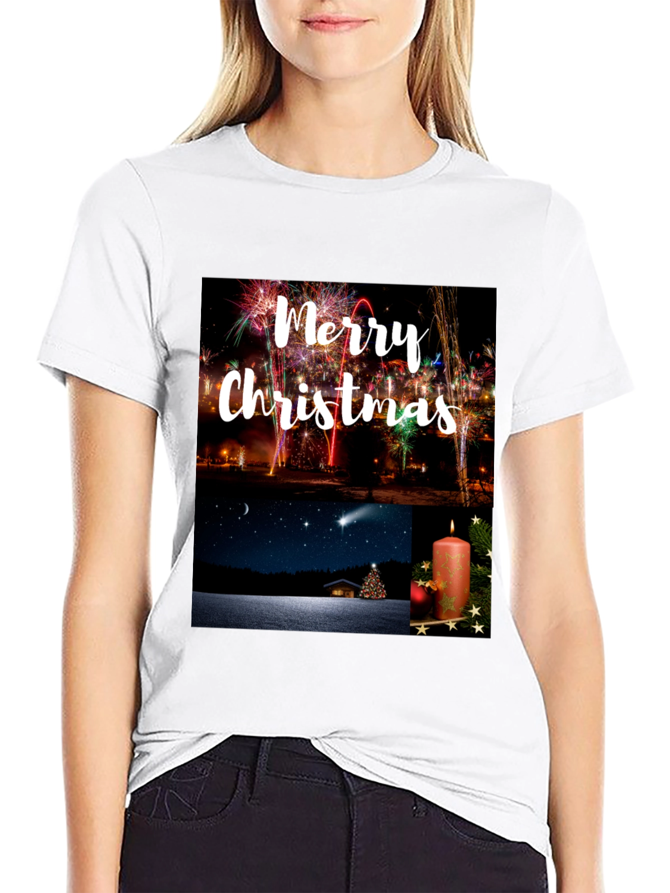 Festive Merry Christmas Graphic Tee