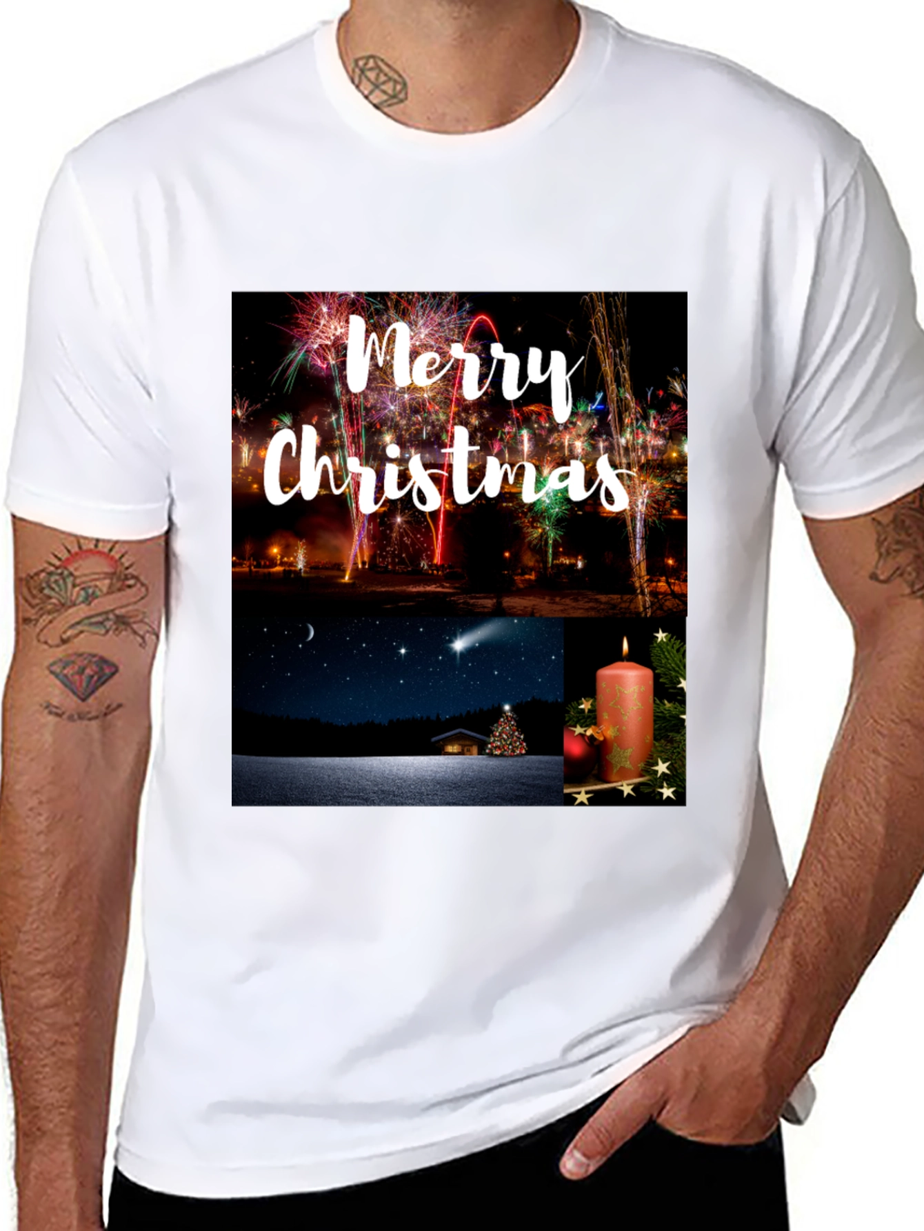 Festive Merry Christmas Graphic Tee