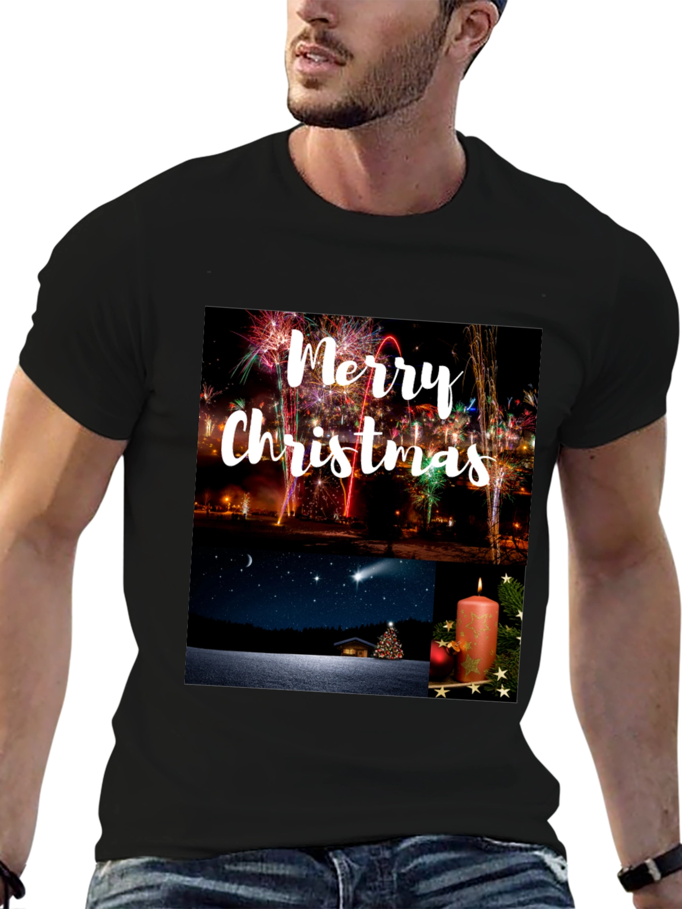 Festive Merry Christmas Graphic Tee