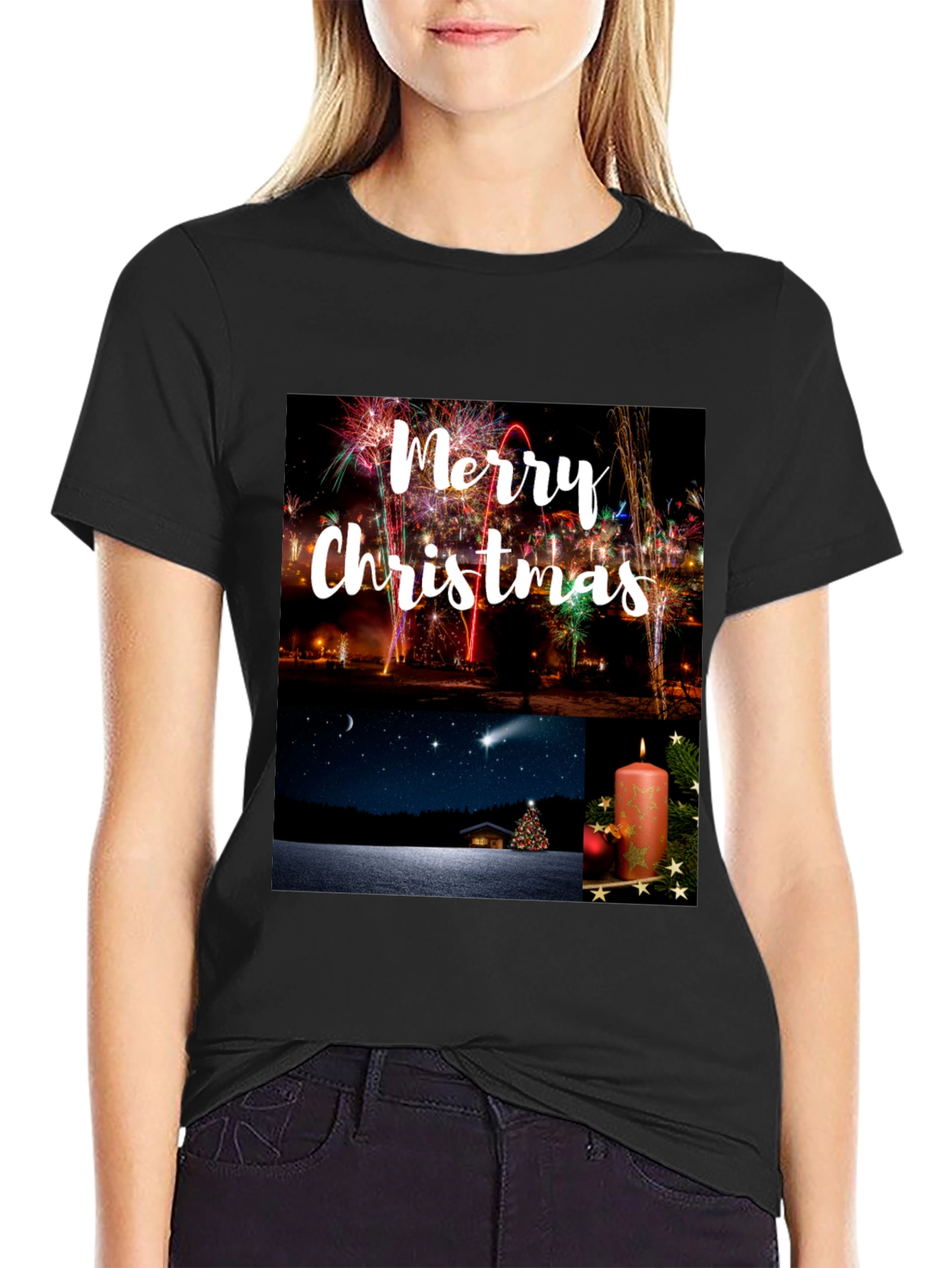Festive Merry Christmas Graphic Tee