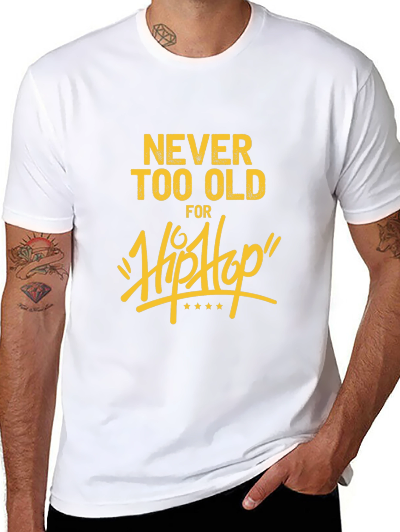 Never Too Old for Hip Hop Graphic T-Shirt