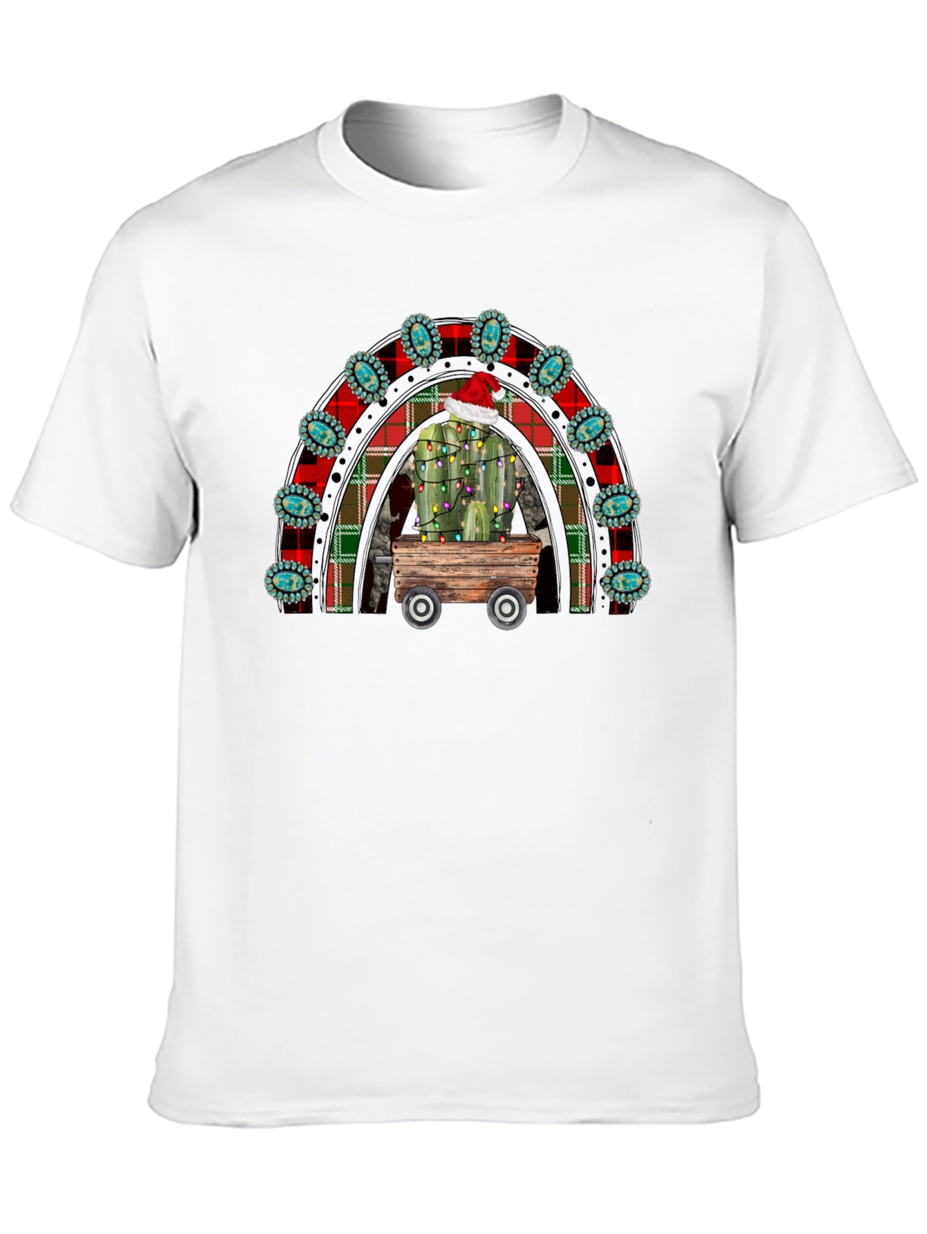Festive Cactus Rainbow T-Shirt