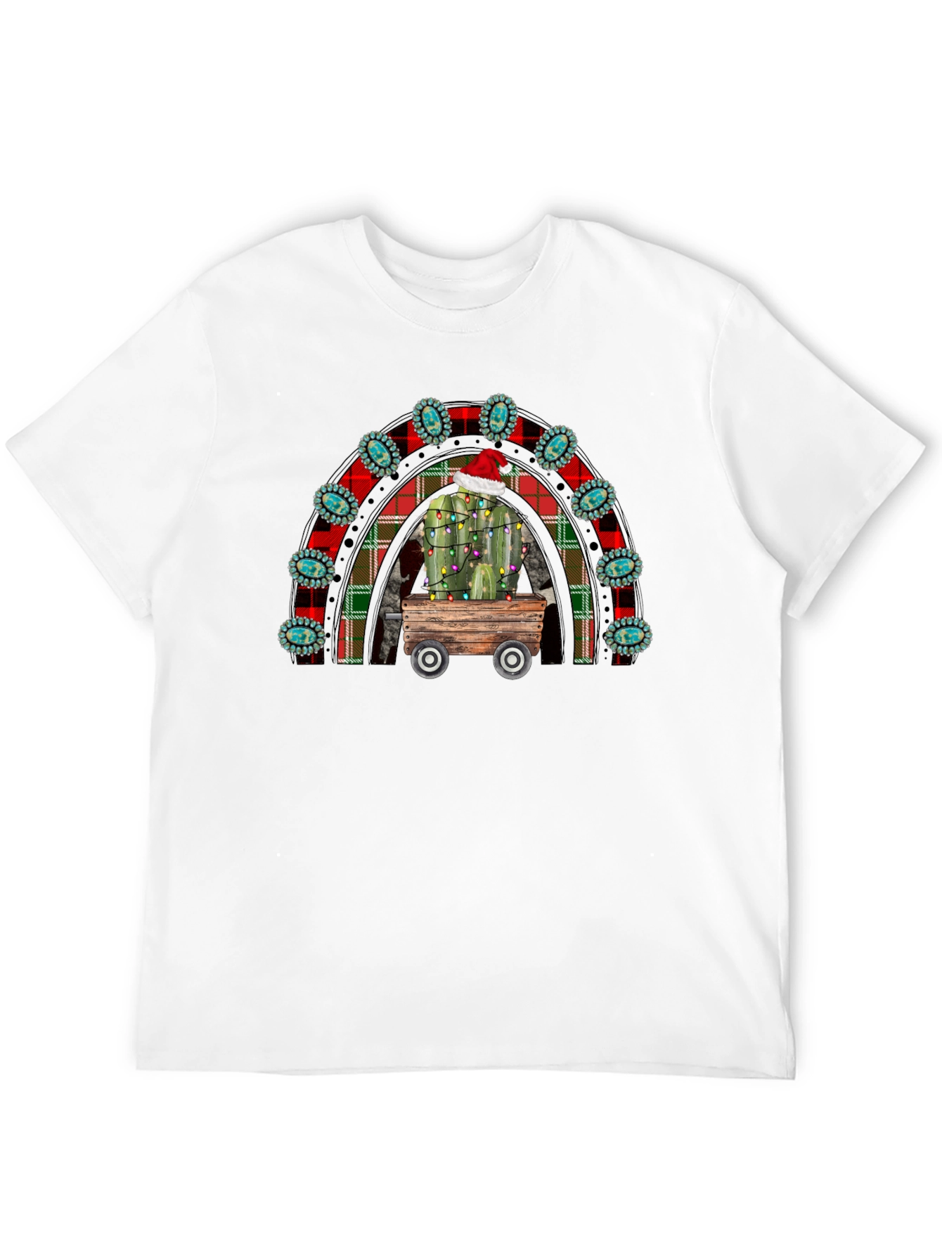 Festive Cactus Rainbow T-Shirt