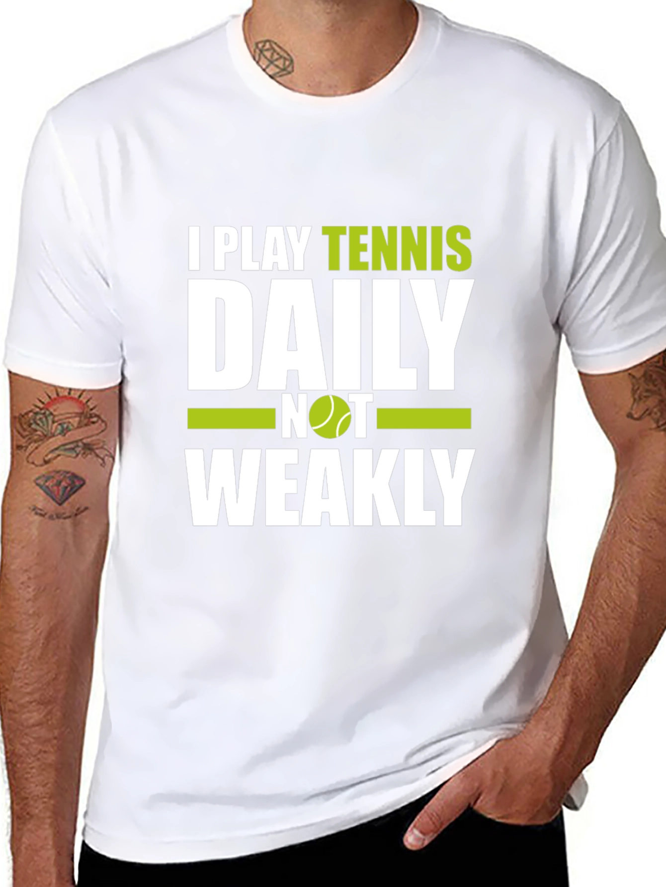 Funny Tennis T-Shirt - I Play Tennis Daily
