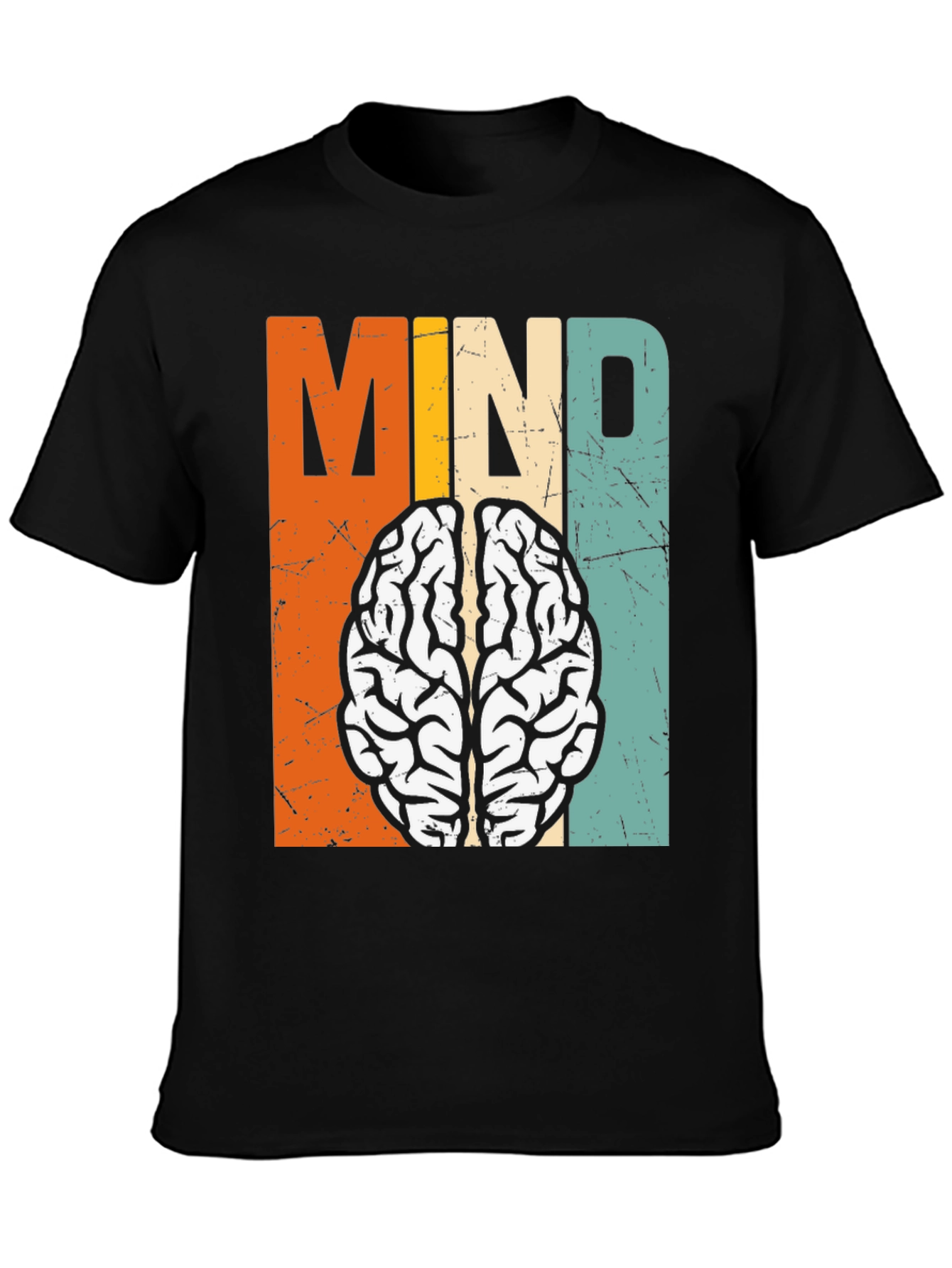 Retro Mind Brain Graphic T-Shirt
