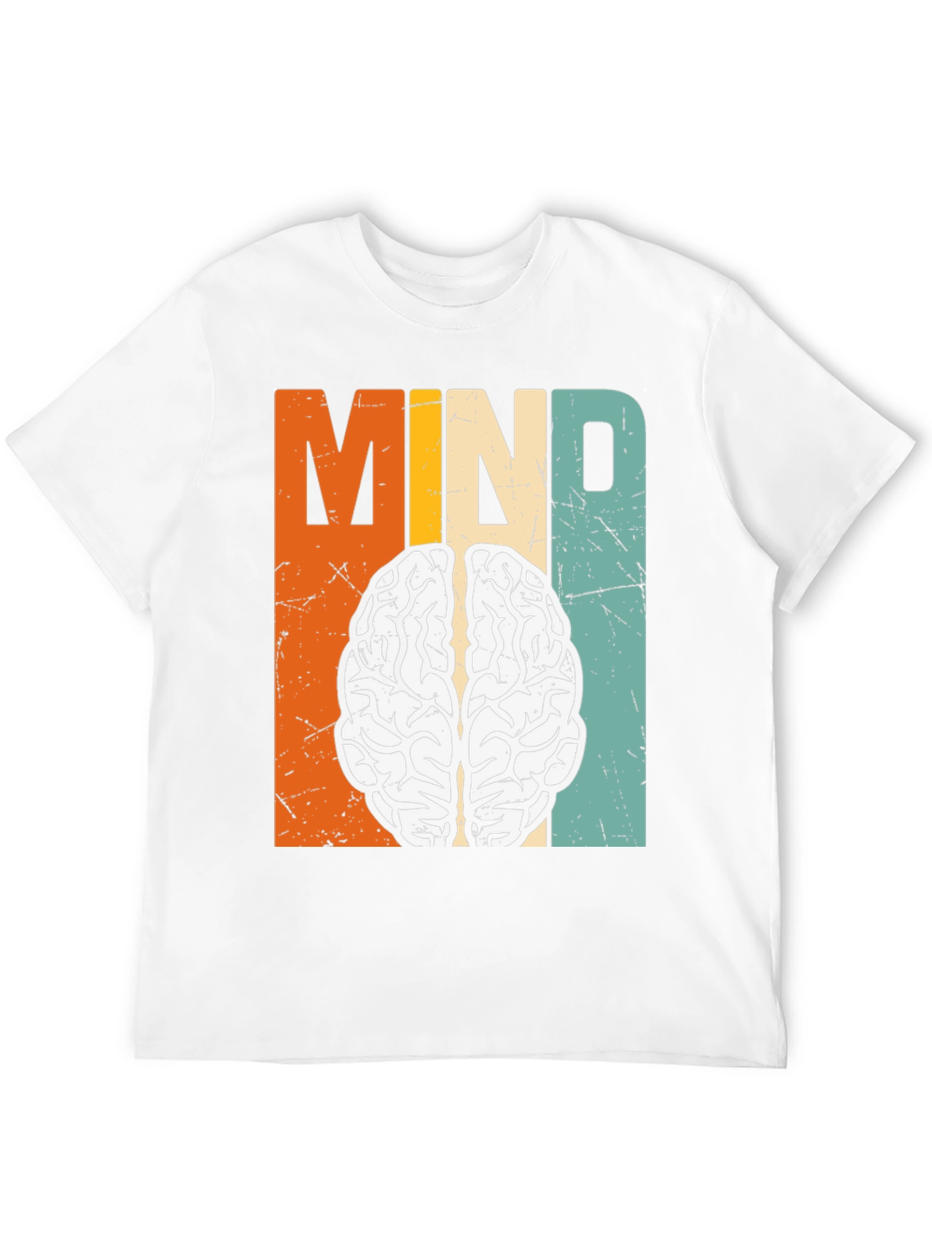 Retro Mind Brain Graphic T-Shirt