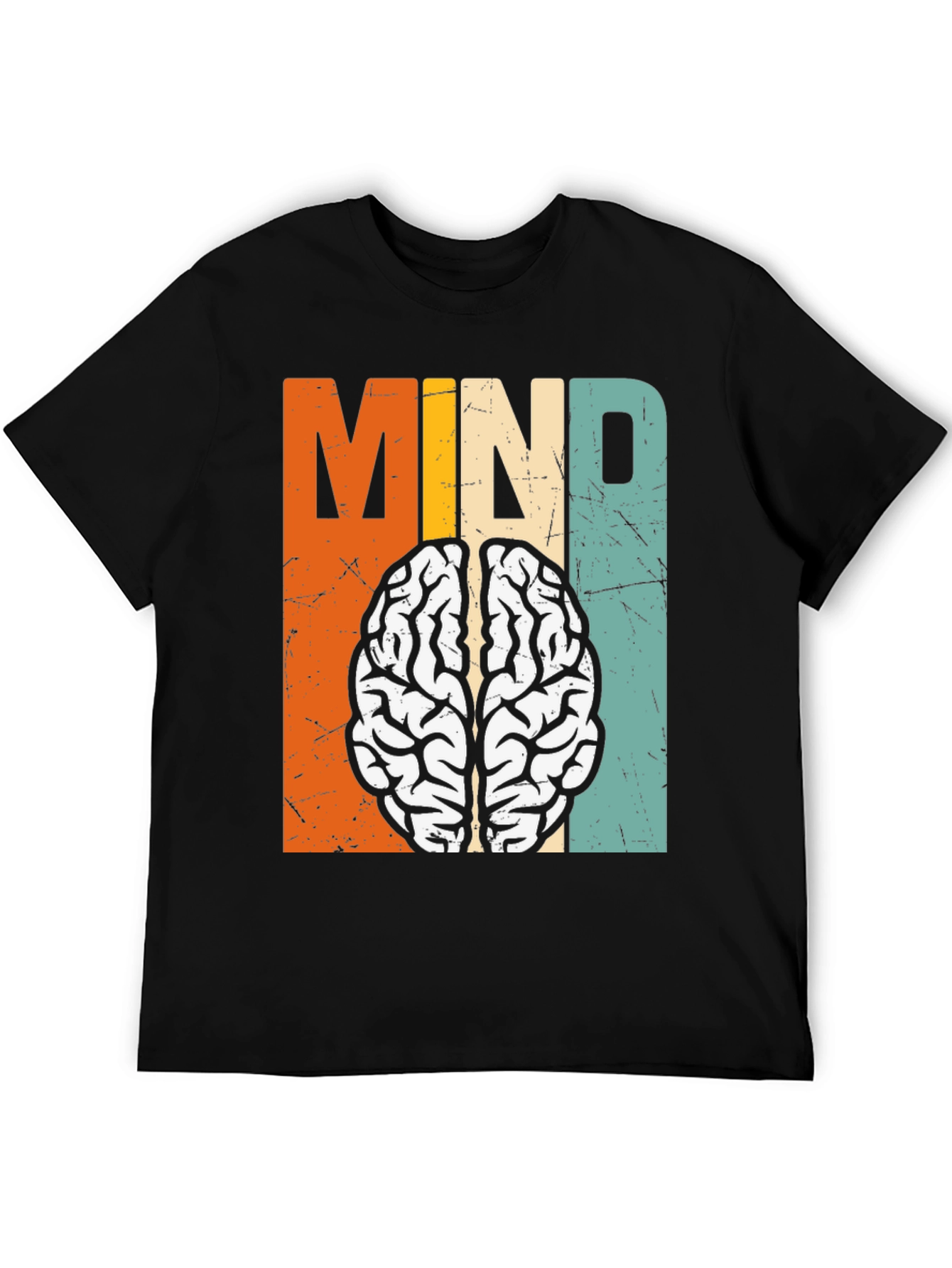 Retro Mind Brain Graphic T-Shirt