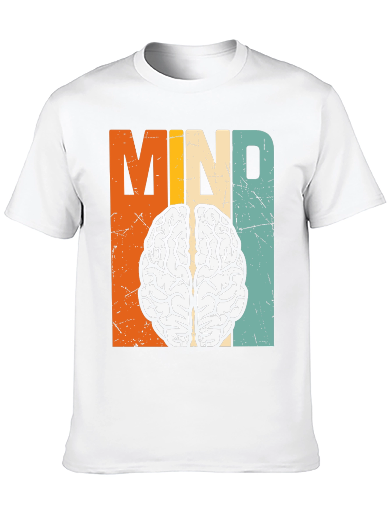 Retro Mind Brain Graphic T-Shirt