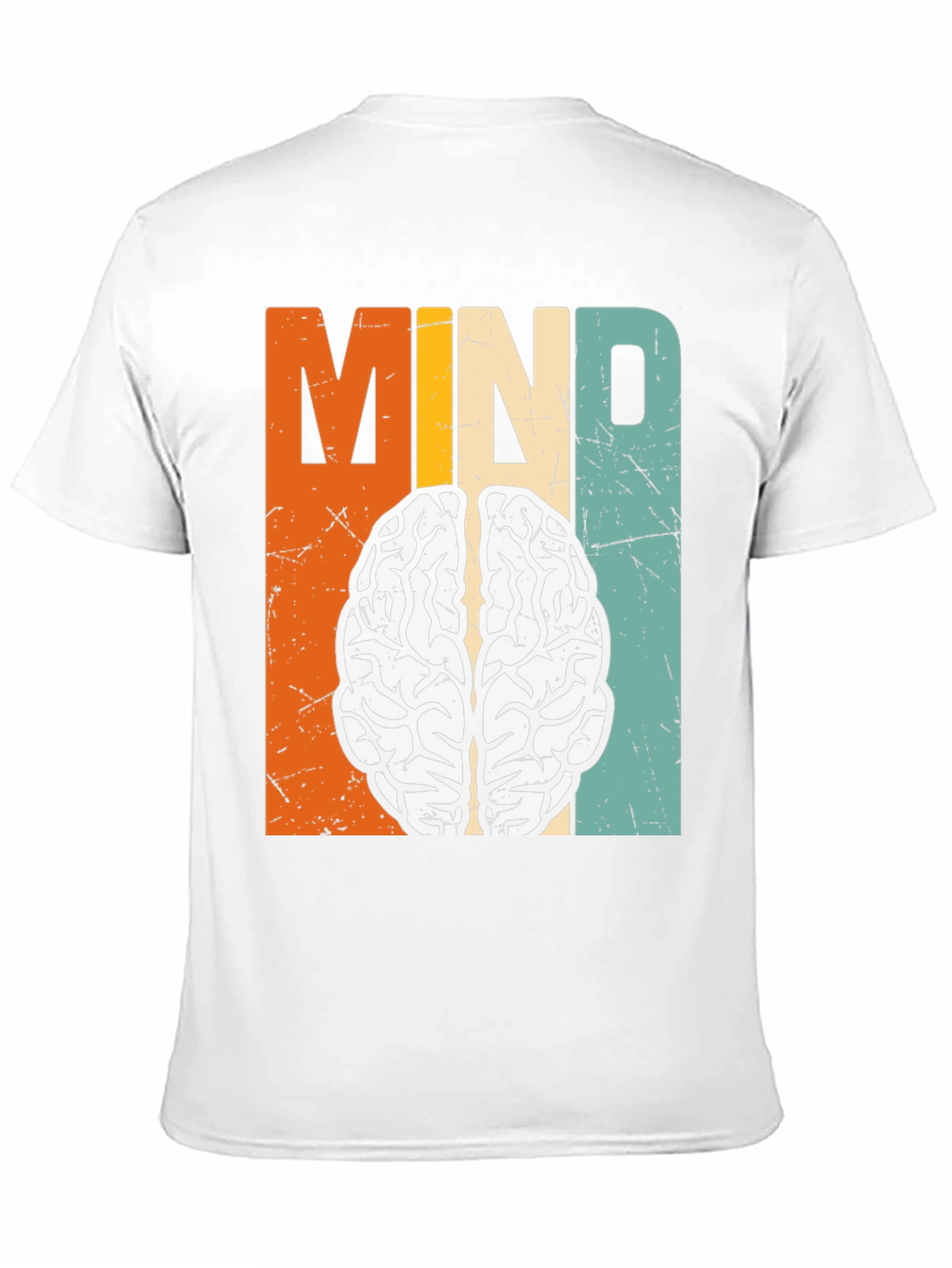 Retro Mind Brain Graphic T-Shirt