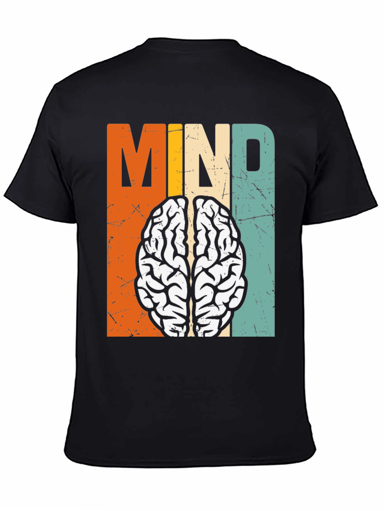 Retro Mind Brain Graphic T-Shirt
