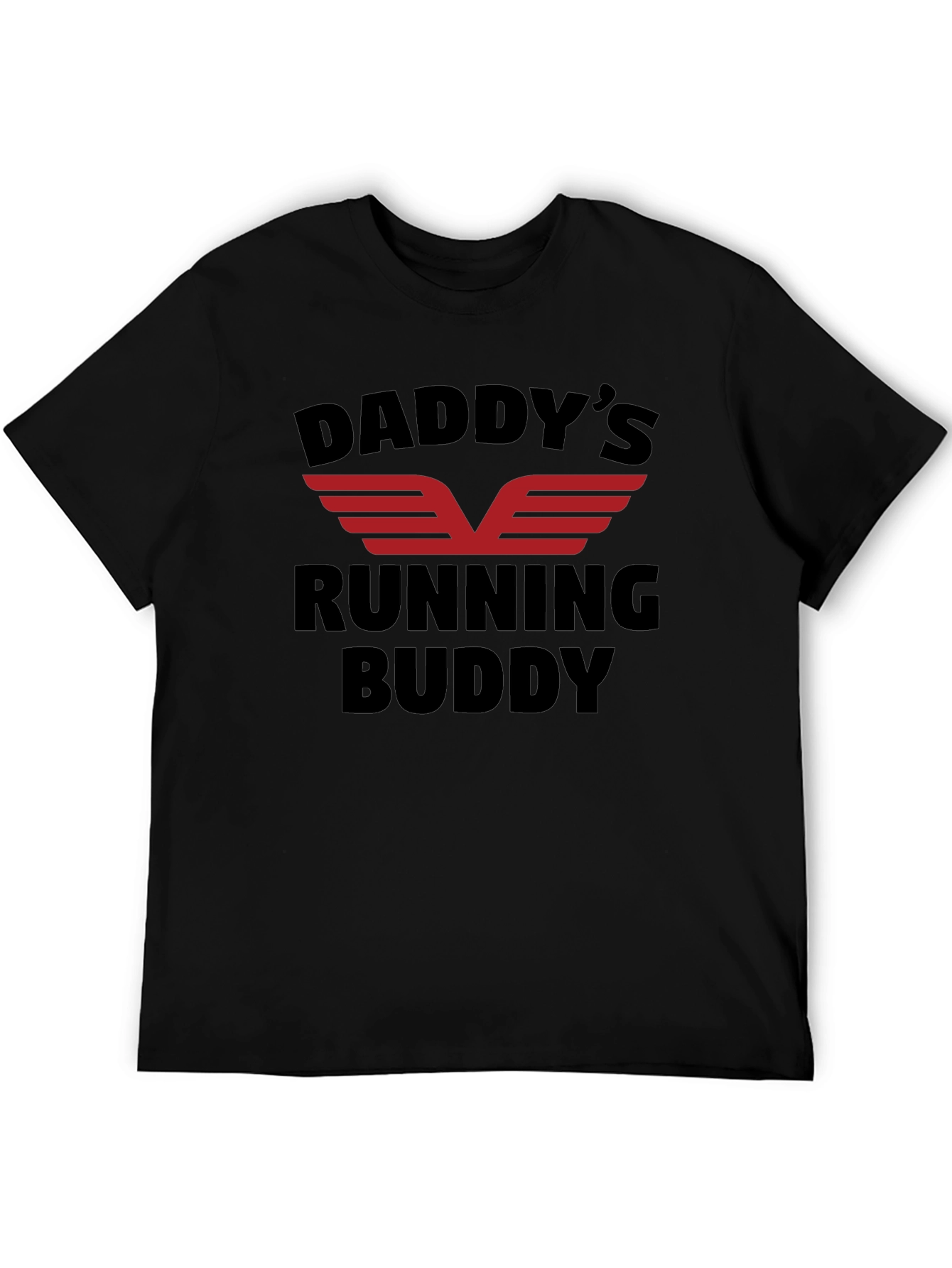 Daddys Running Buddy Black T-Shirt