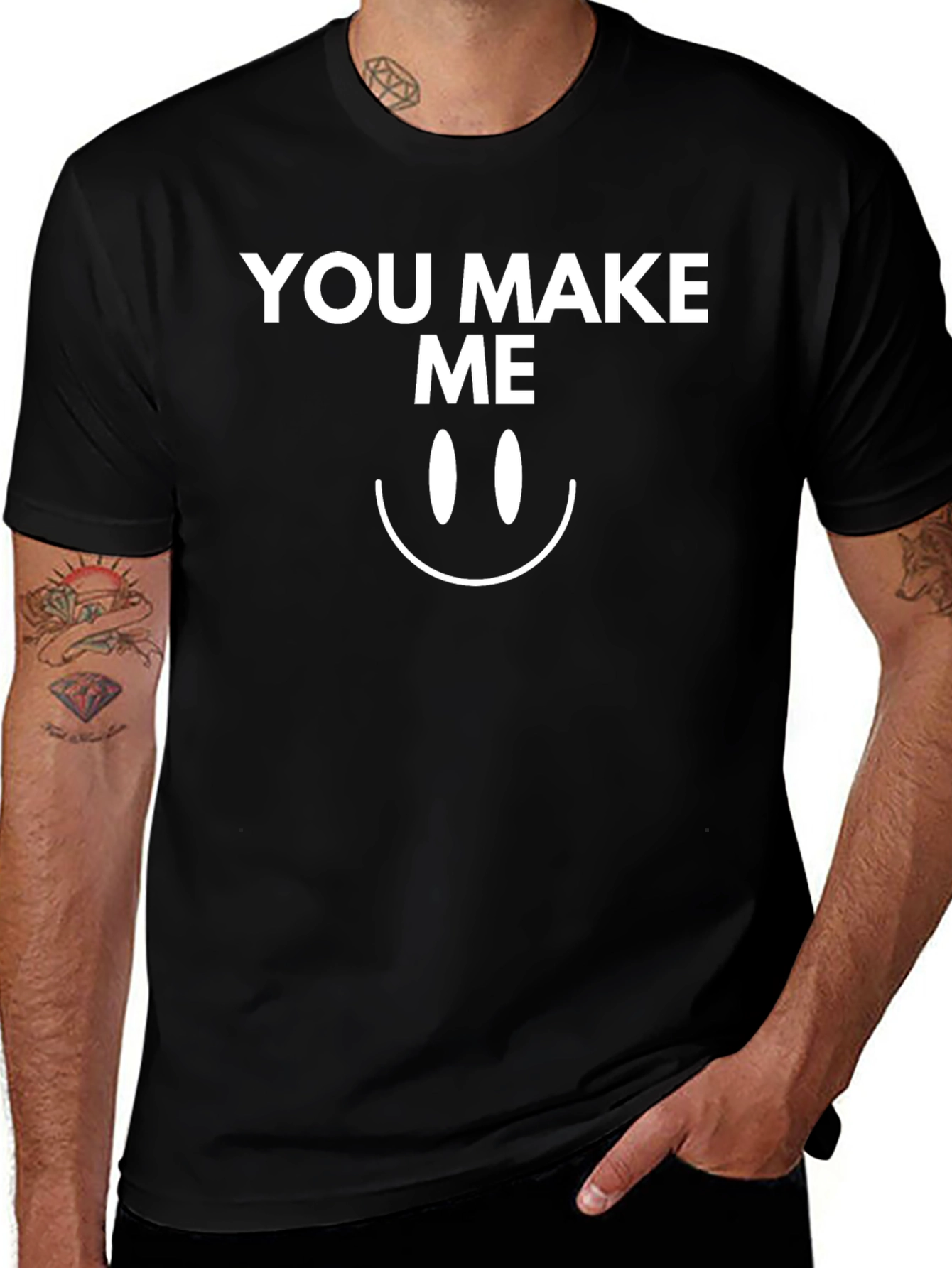 You Make Me Smile Black T-Shirt