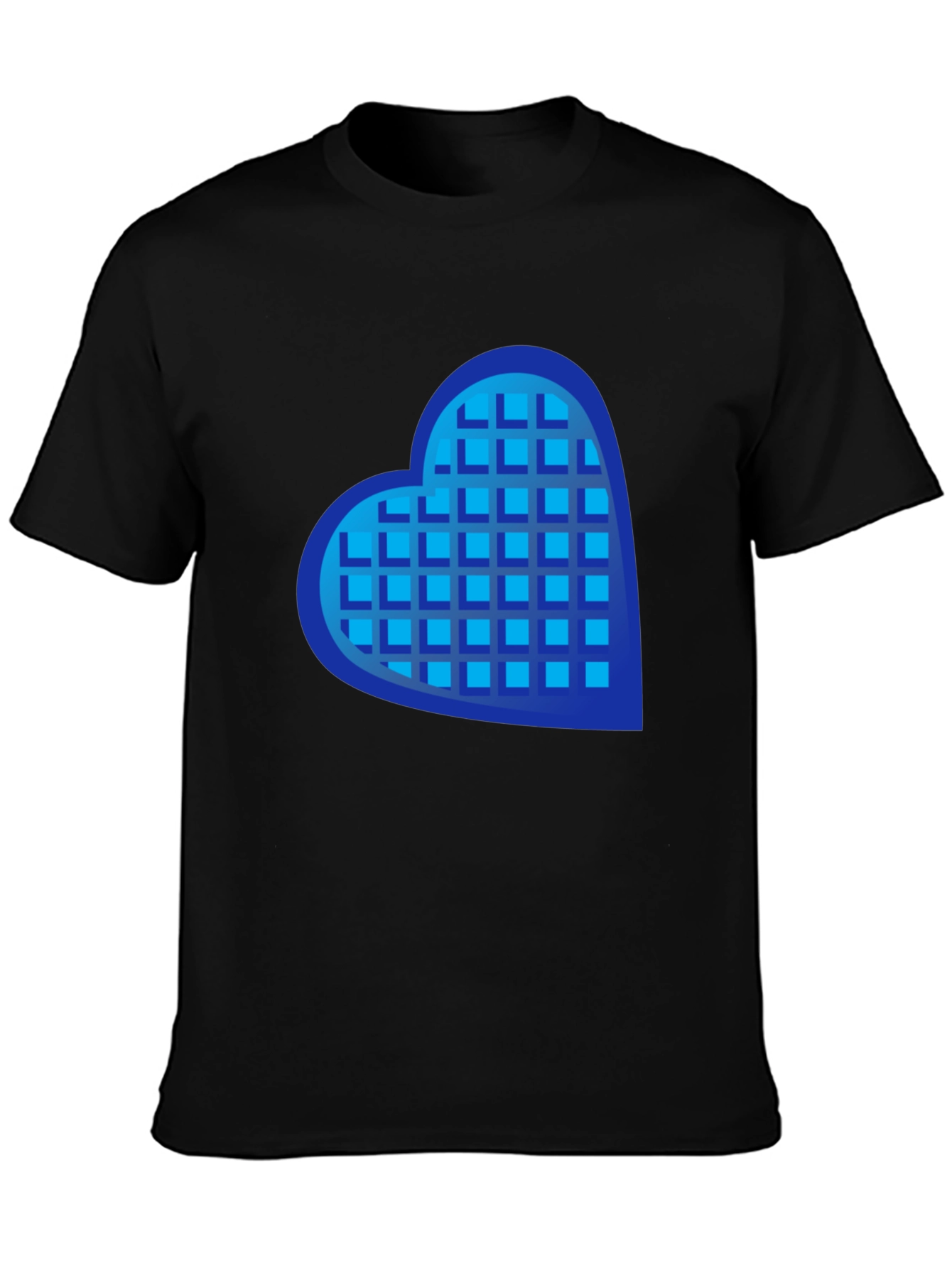 Heart Waffle Graphic Tee - Casual Mens Shirt