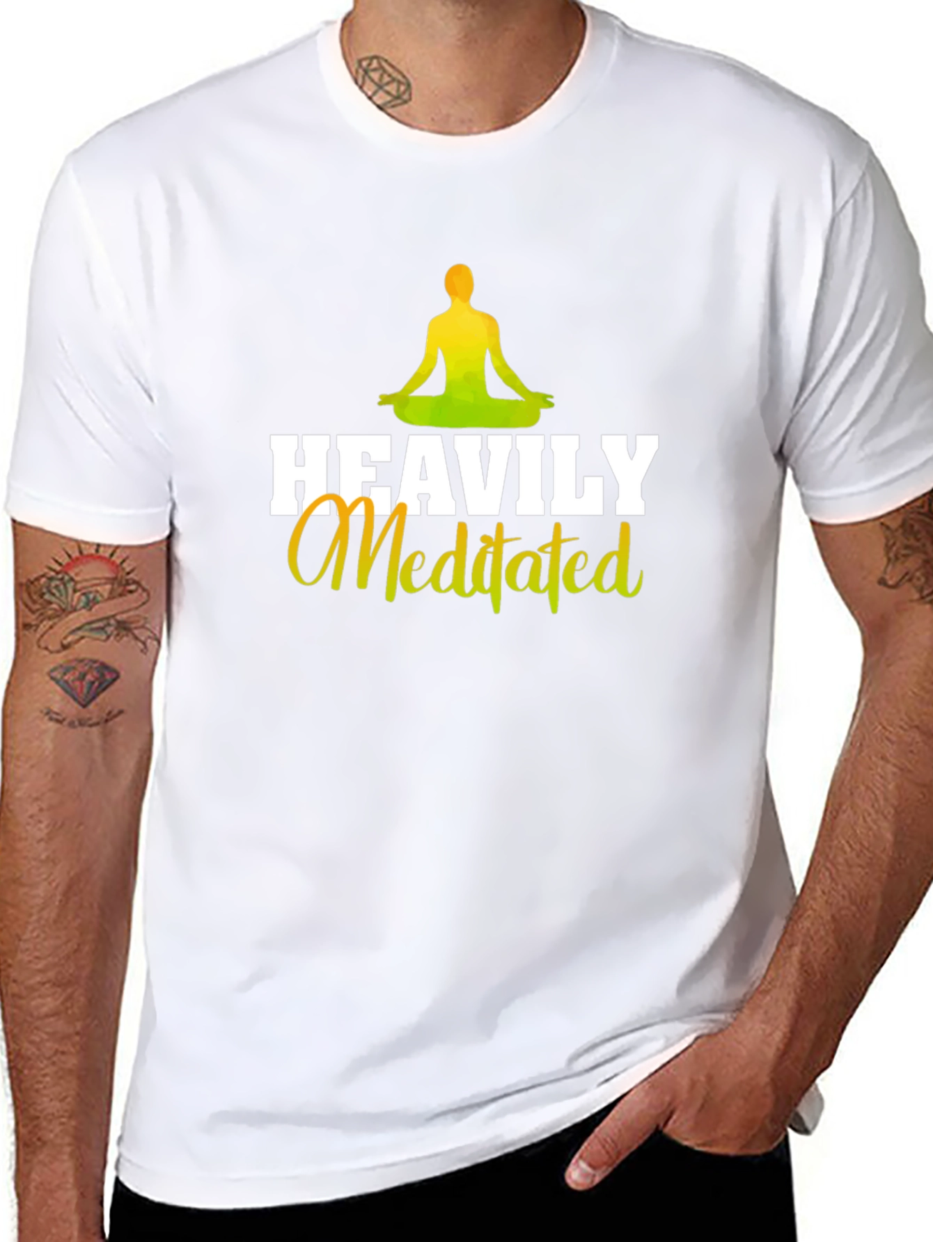 Heavily Meditated Graphic Tee - Yoga & Meditation Shirt