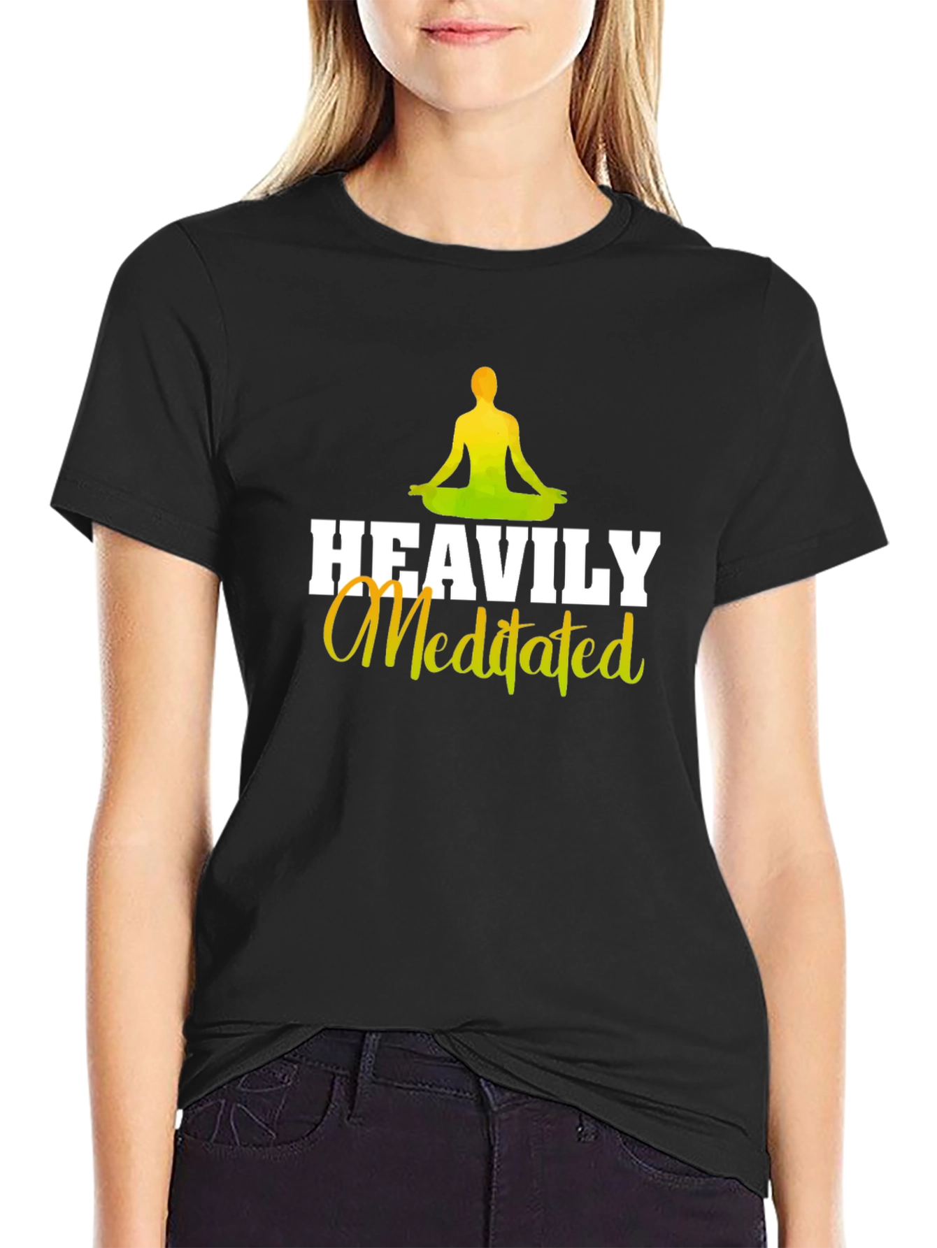 Heavily Meditated Graphic Tee - Yoga & Meditation Shirt