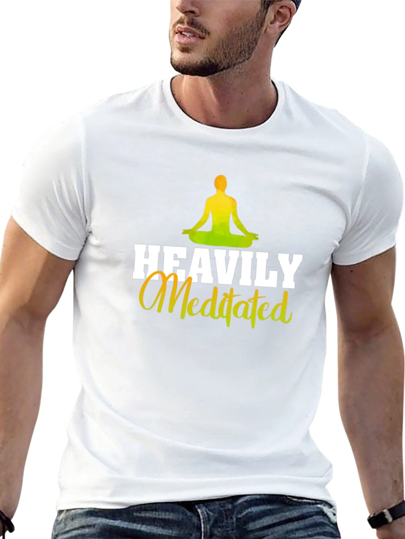 Heavily Meditated Graphic Tee - Yoga & Meditation Shirt