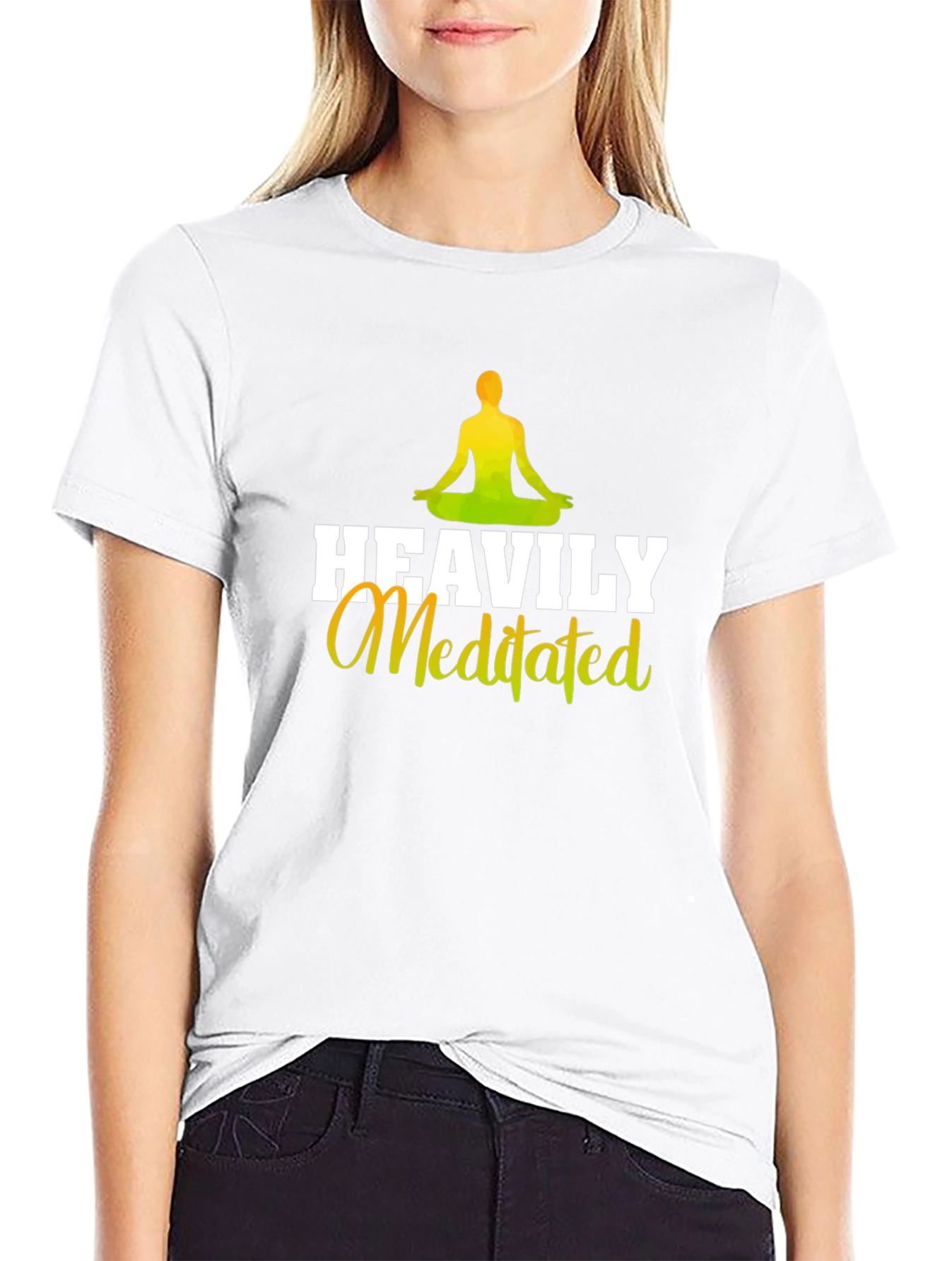 Heavily Meditated Graphic Tee - Yoga & Meditation Shirt