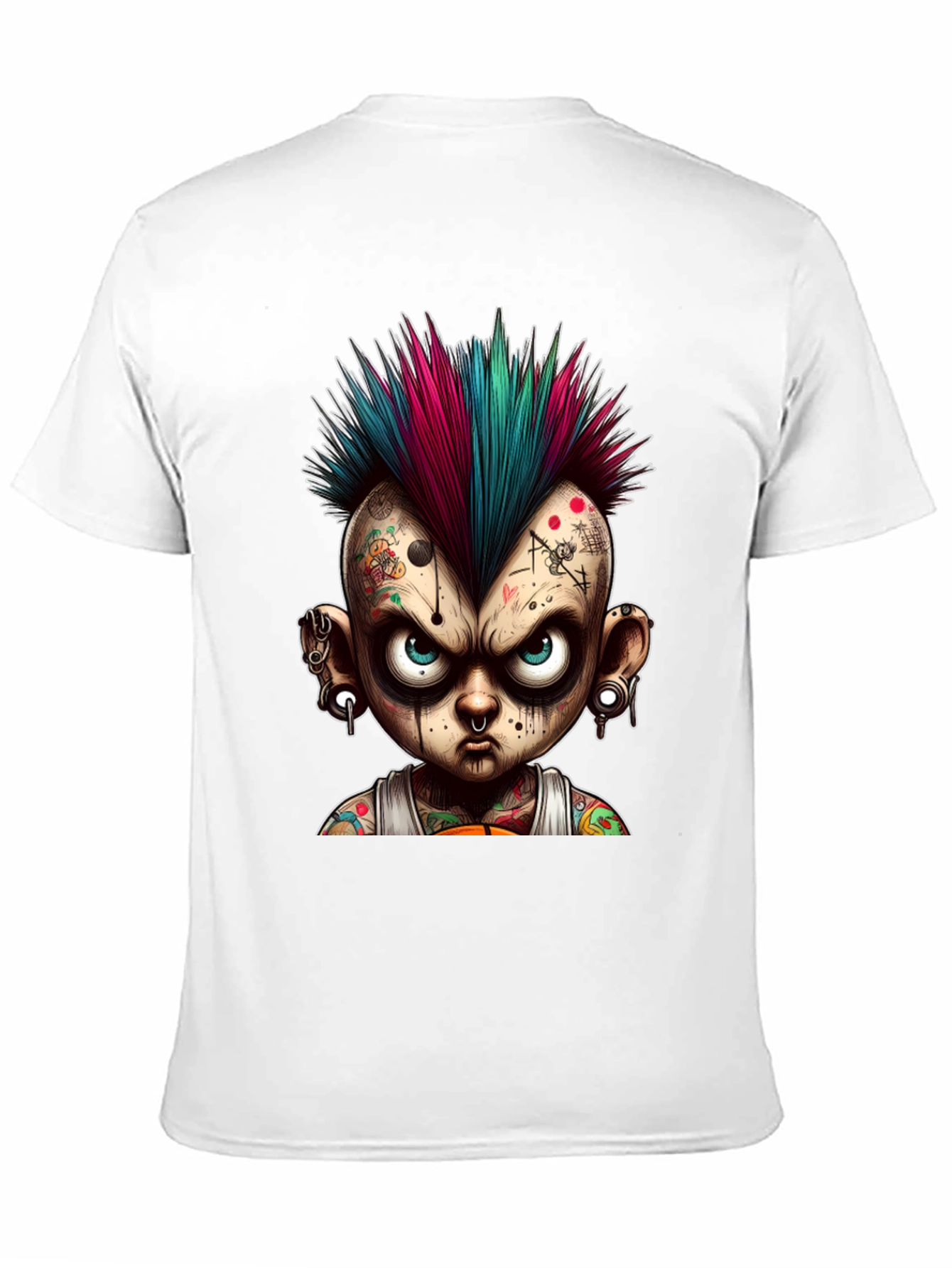 Edgy Punk Cartoon Graphic Tee