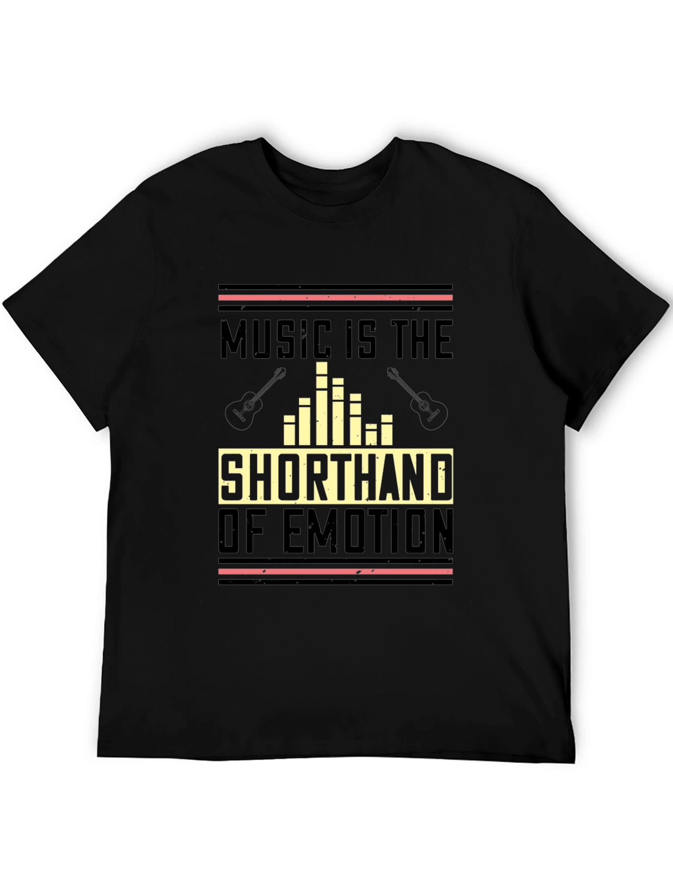Music is the Shorthand of Emotion Black T-Shirt