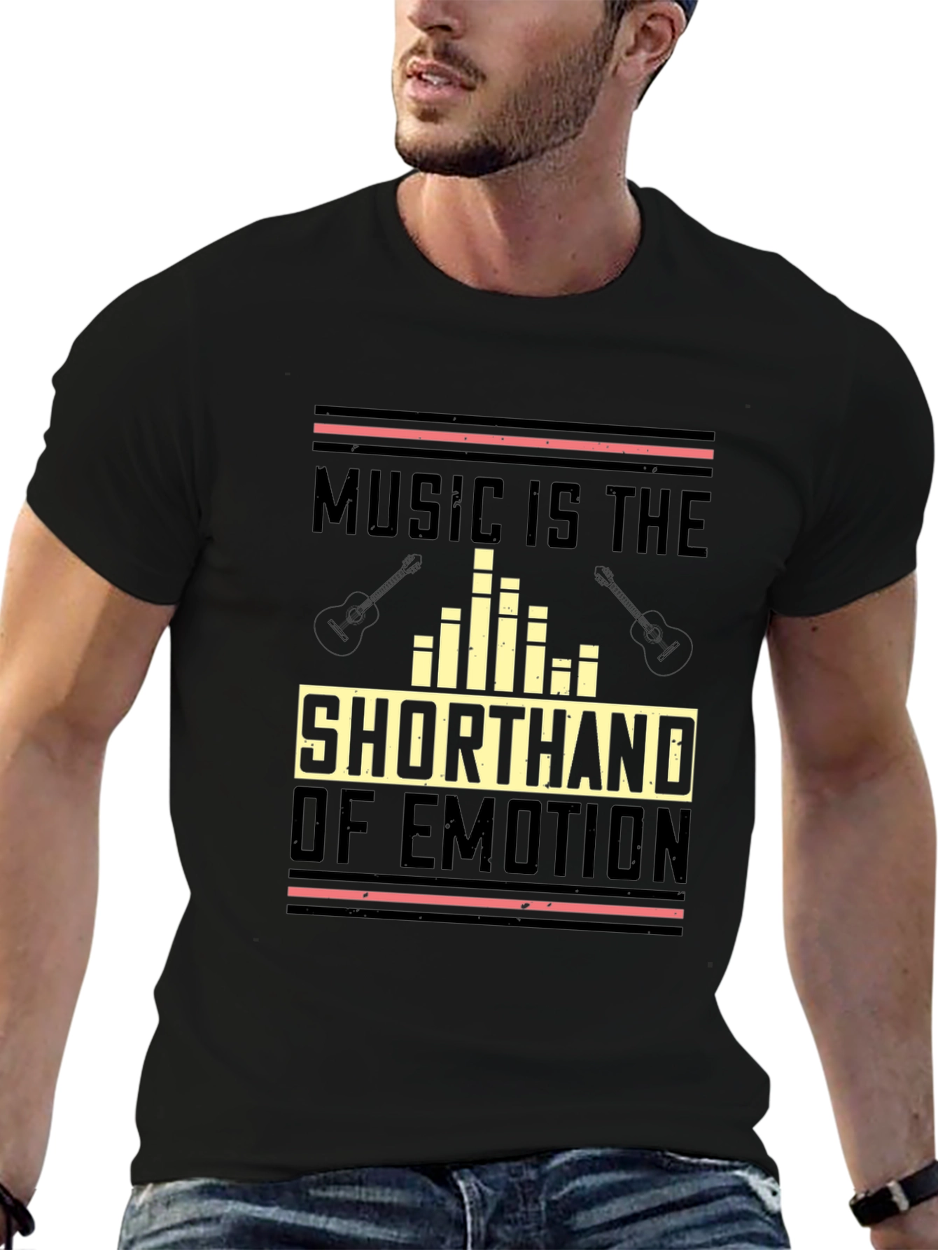 Music is the Shorthand of Emotion Black T-Shirt