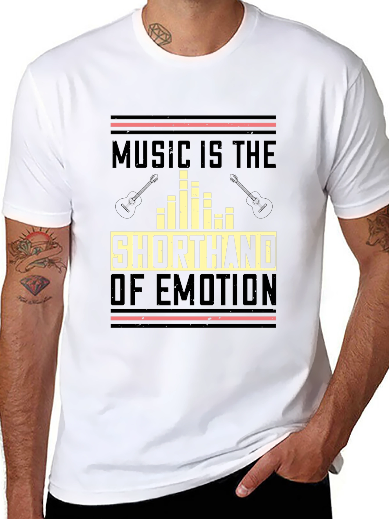Music is the Shorthand of Emotion Black T-Shirt