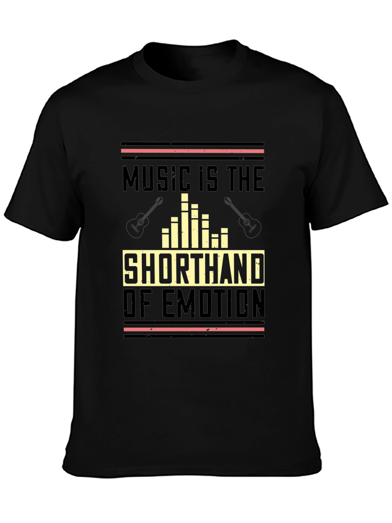 Music is the Shorthand of Emotion Black T-Shirt
