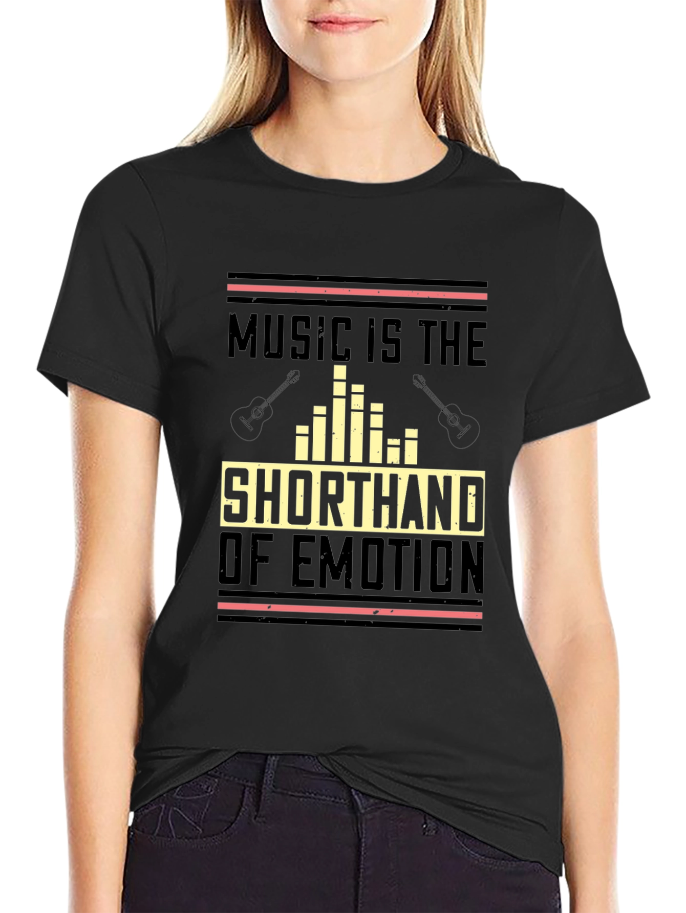 Music is the Shorthand of Emotion Black T-Shirt