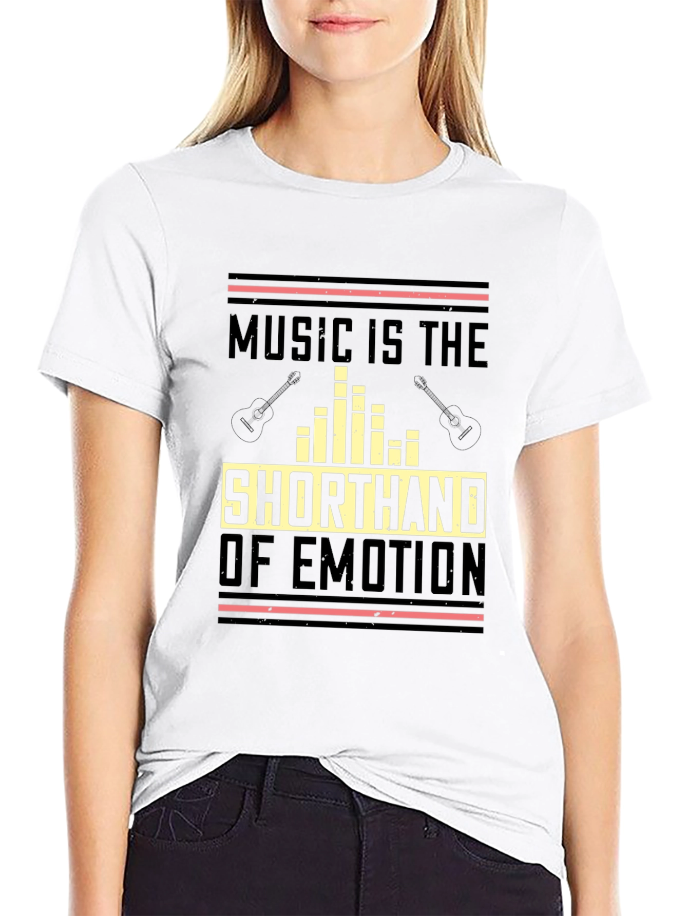 Music is the Shorthand of Emotion Black T-Shirt