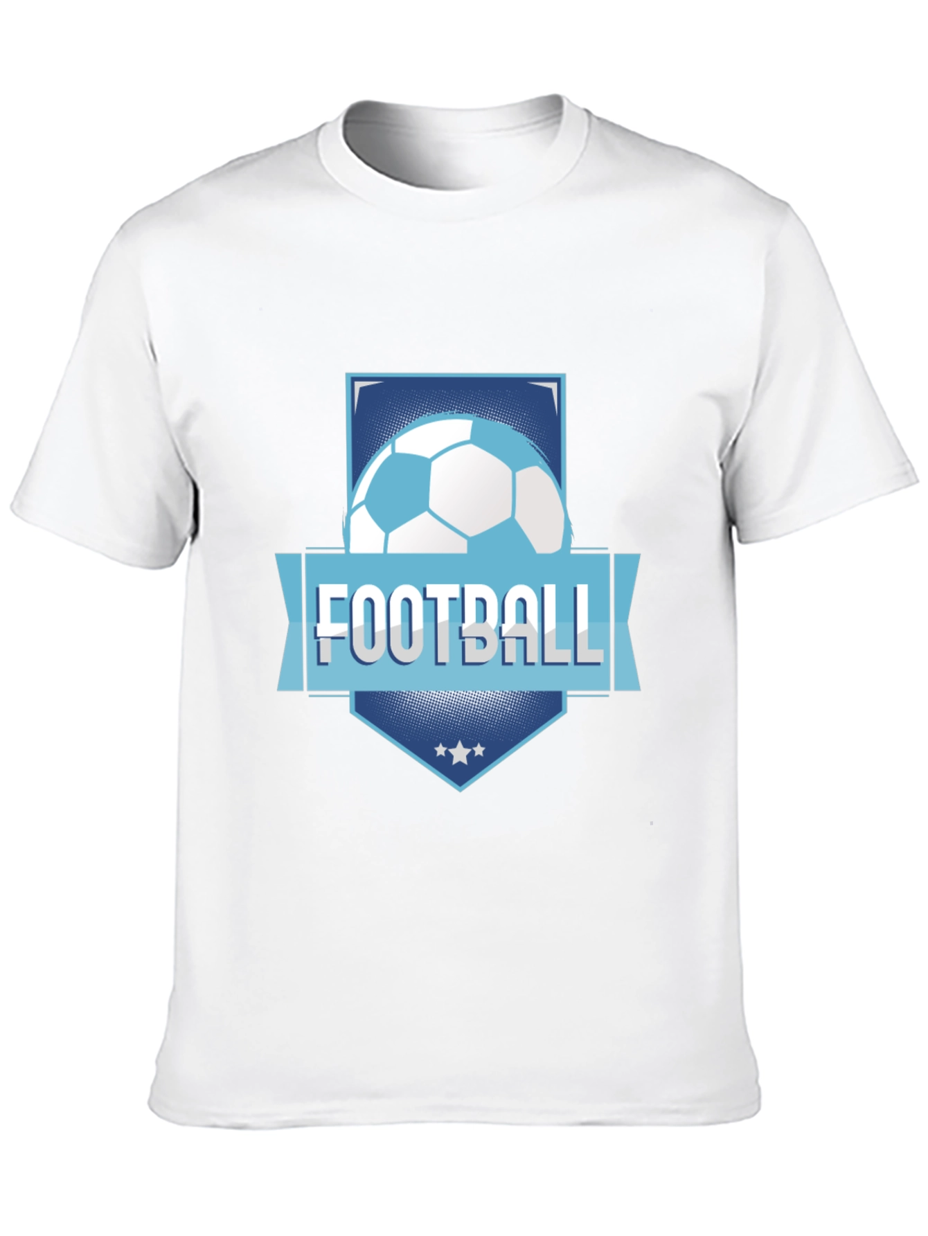 Football Graphic Tee - Black Cotton Blend