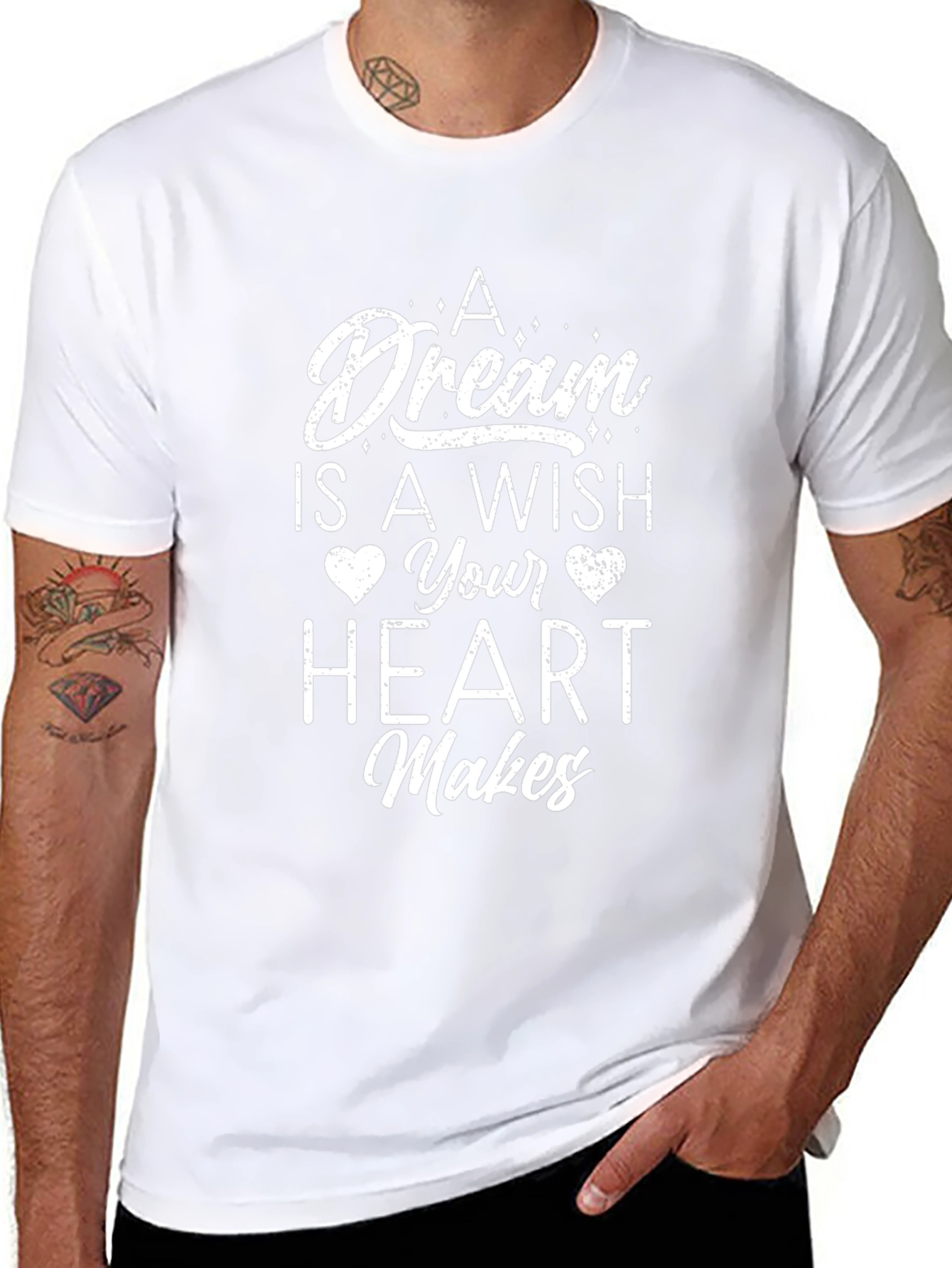 Dream Wish Heart Makes Black T-Shirt