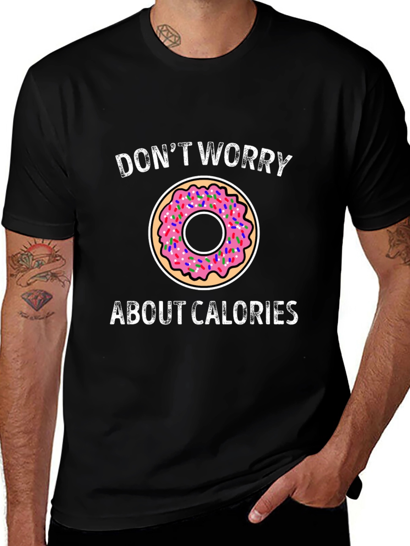 Donut Worry About Calories Graphic Tee