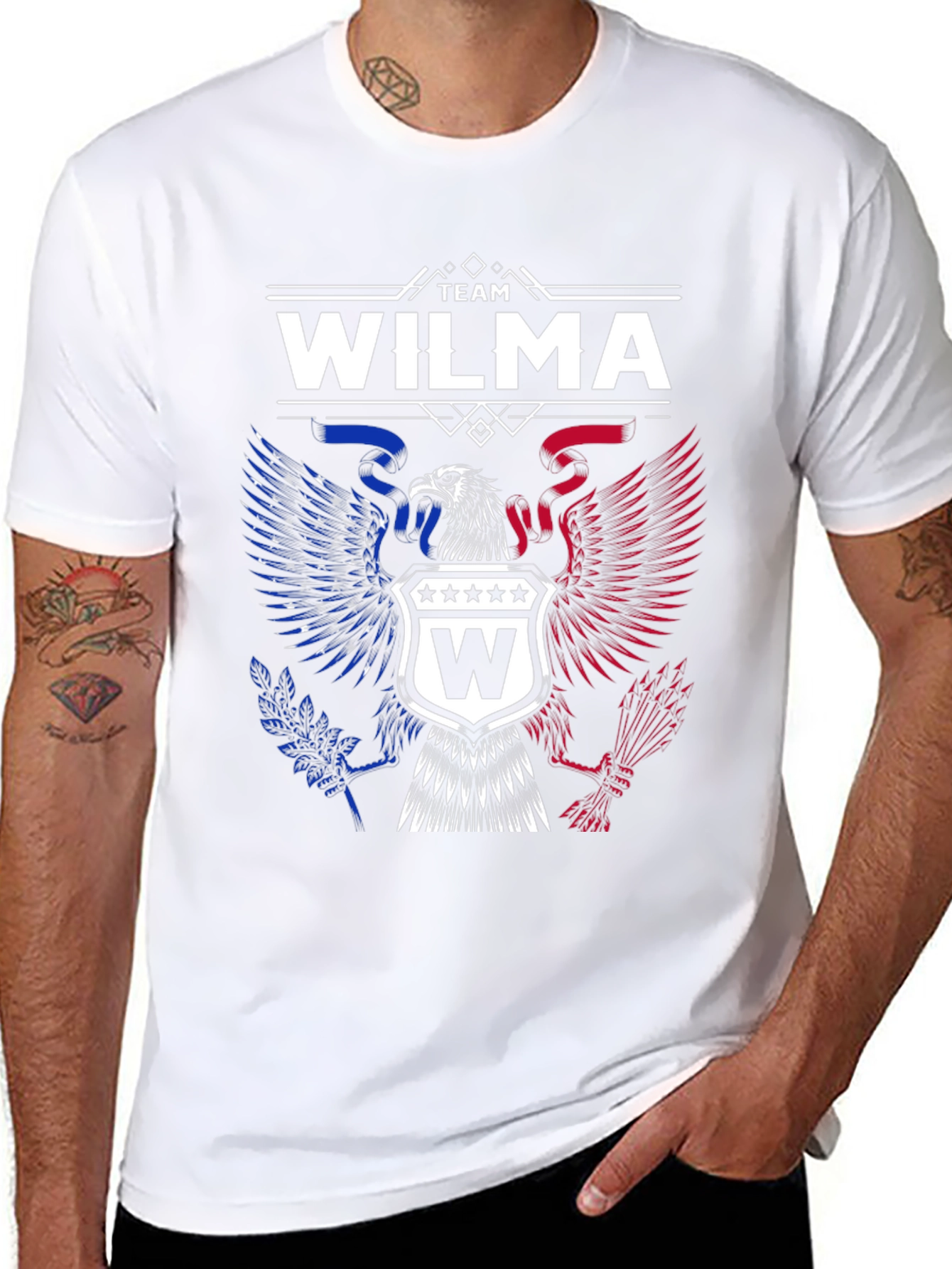 Team Wilma Graphic T-Shirt - Patriotic Eagle Design