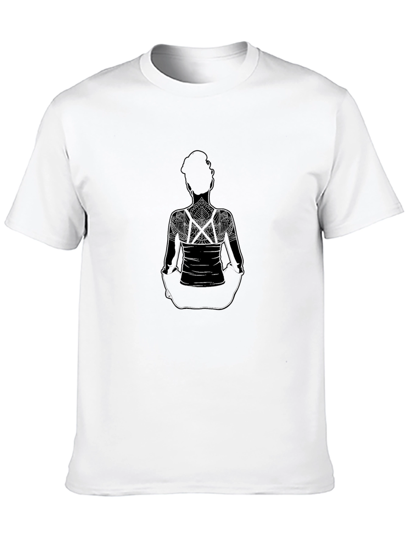 Yoga Pose Graphic Black T-Shirt
