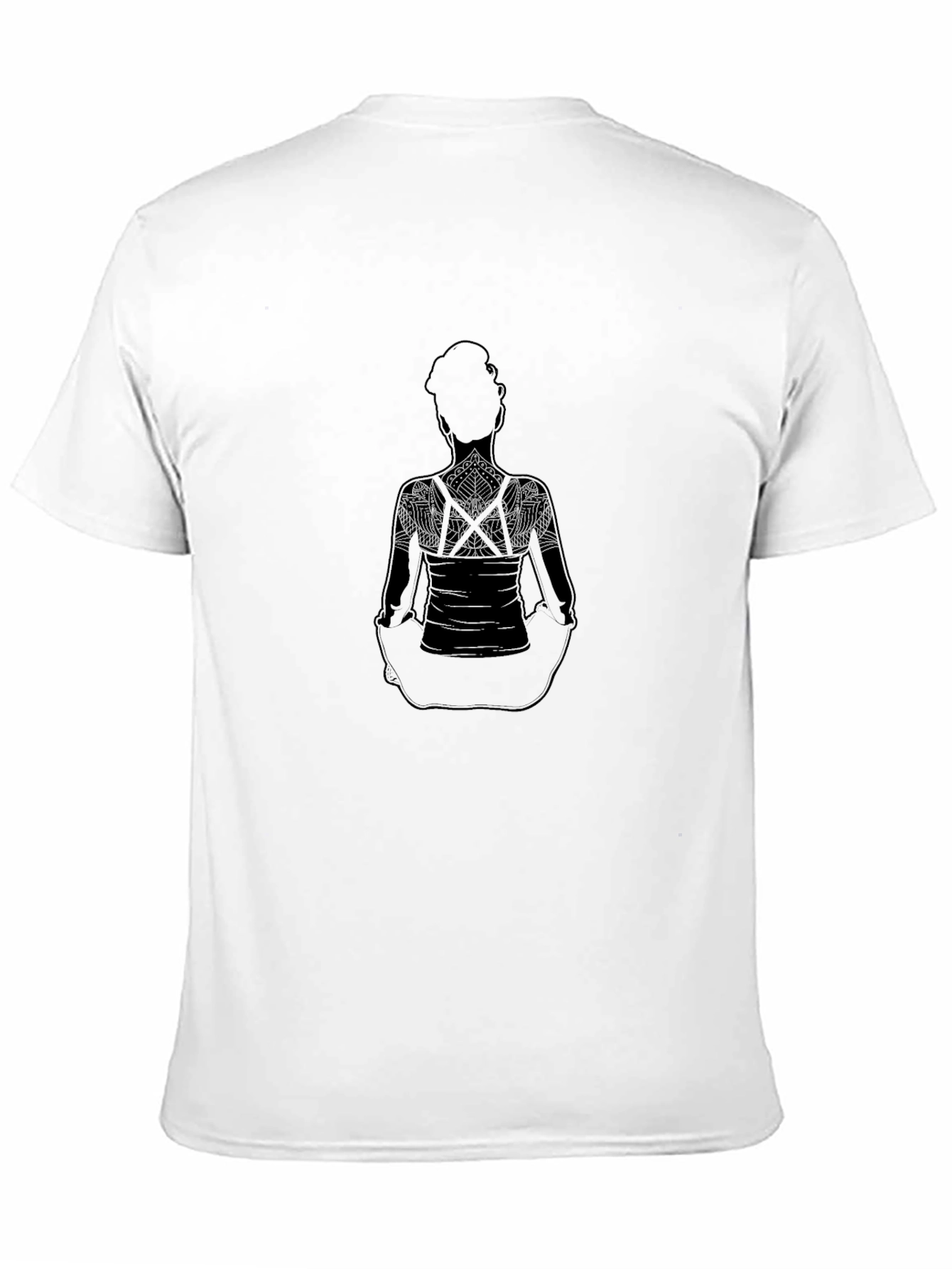 Yoga Pose Graphic Black T-Shirt