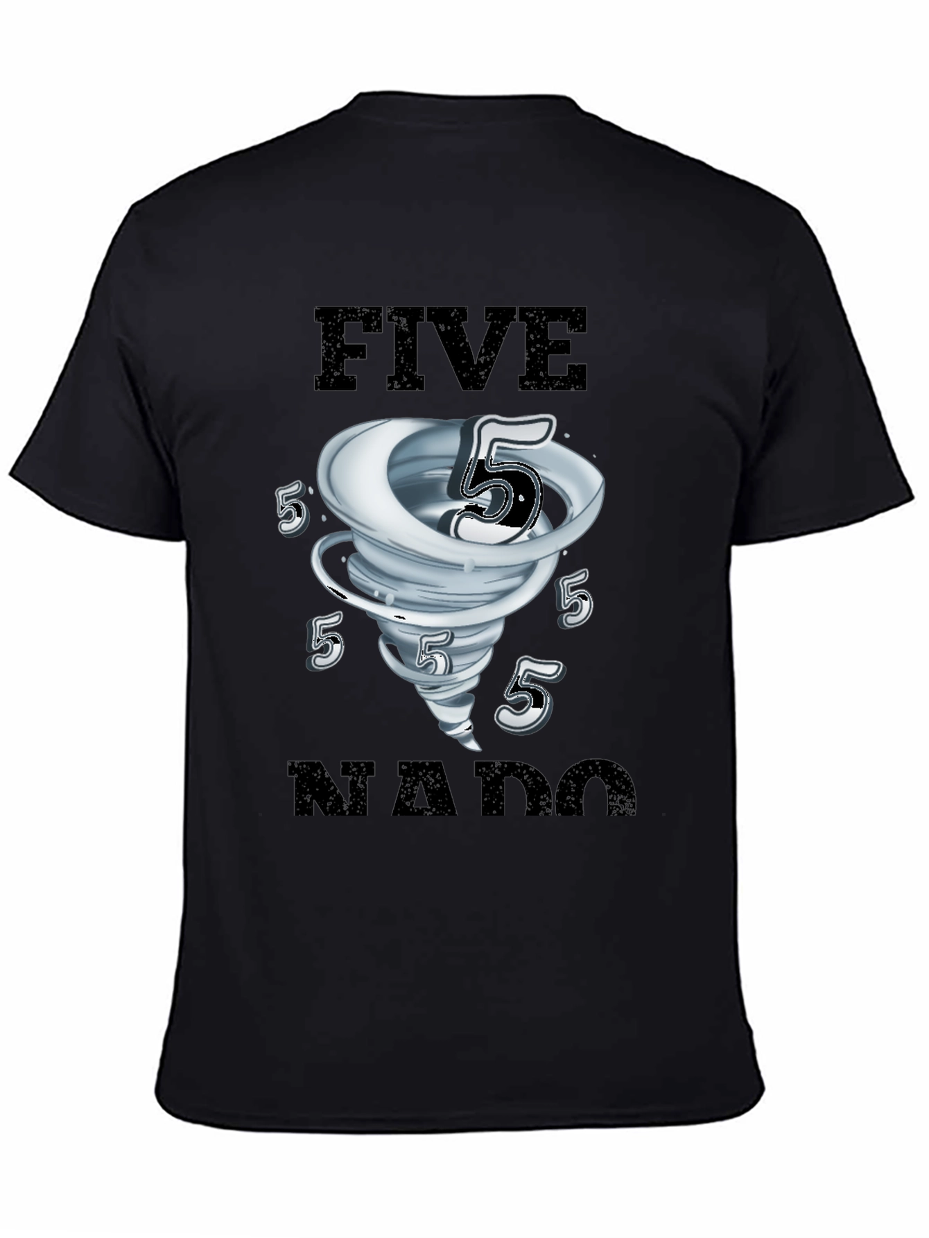 FiveNado Graphic T-Shirt - Black Cotton Tee