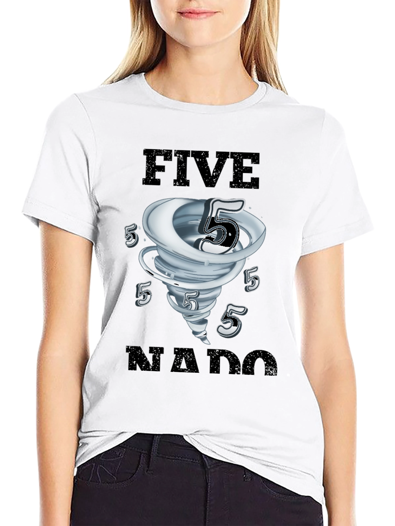 FiveNado Graphic T-Shirt - Black Cotton Tee