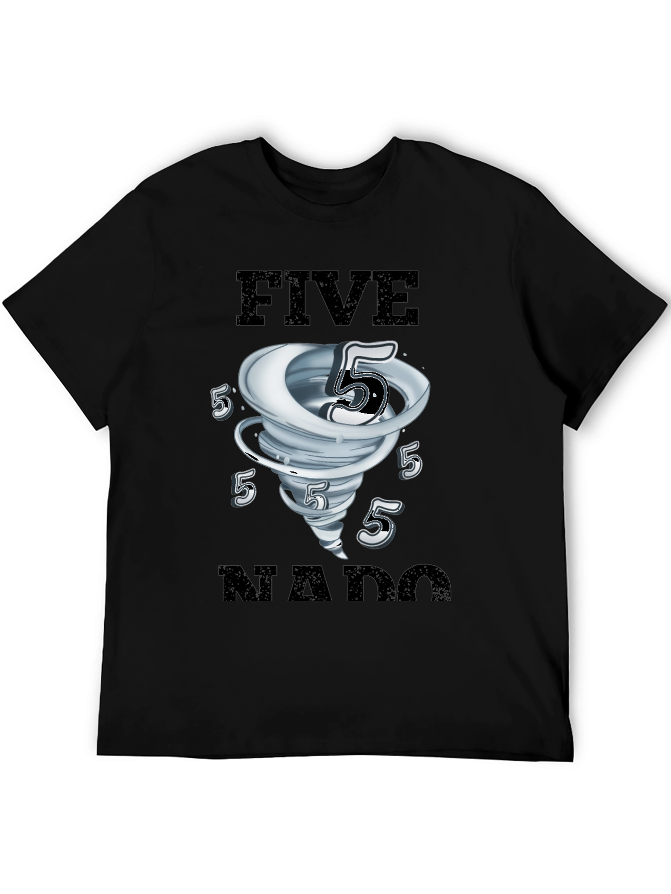 FiveNado Graphic T-Shirt - Black Cotton Tee