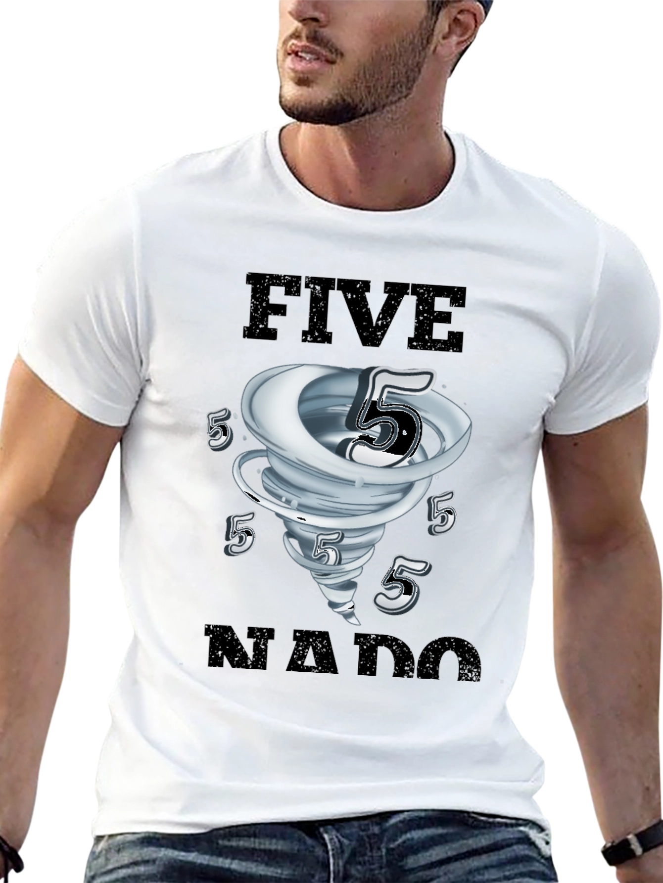 FiveNado Graphic T-Shirt - Black Cotton Tee