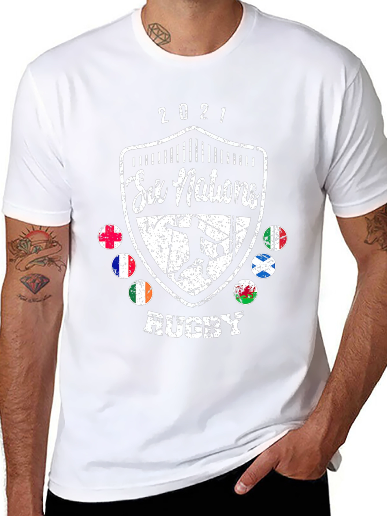 Six Nations Rugby 2021 Black T-Shirt